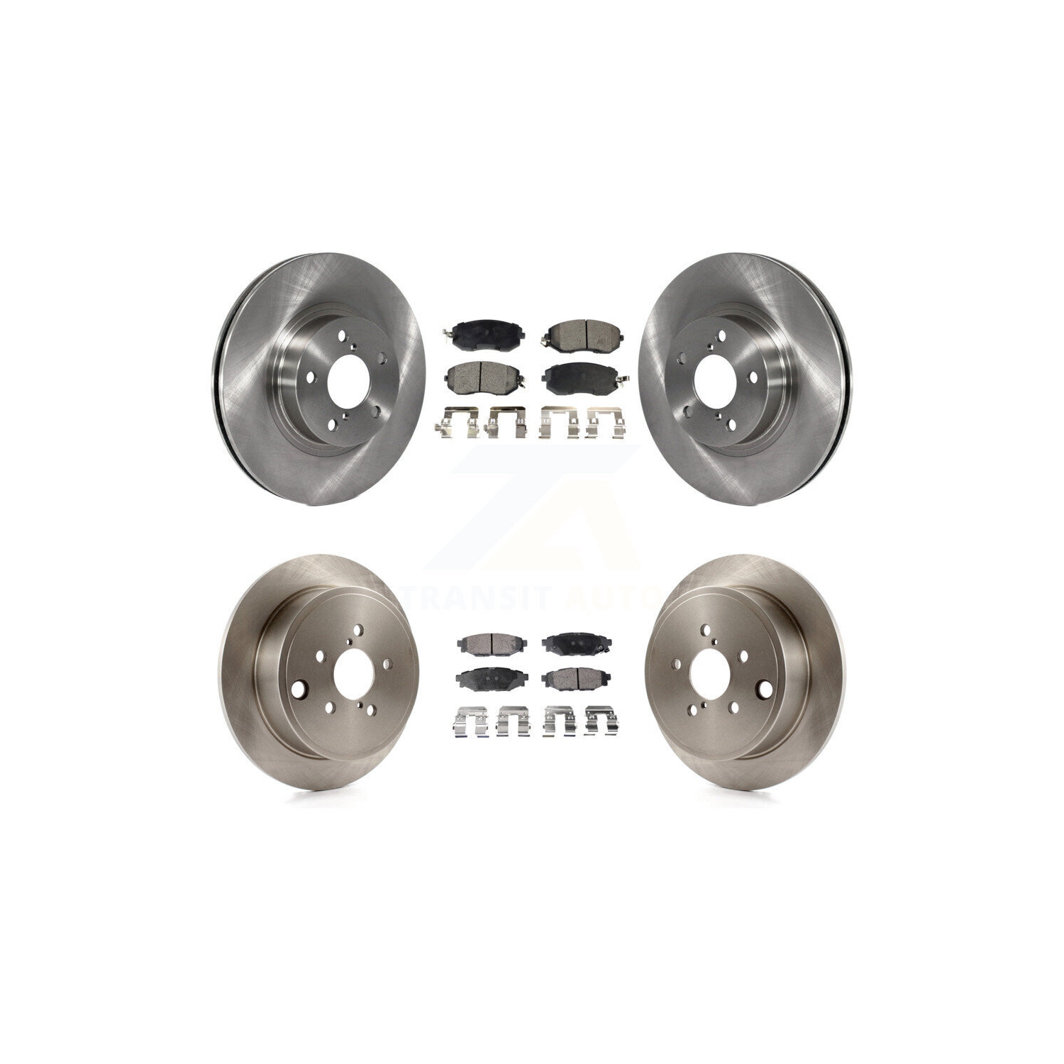 Front Rear Disc Brake Rotors And Semi-Metallic Pads Kit For Subaru Impreza K8F-101037