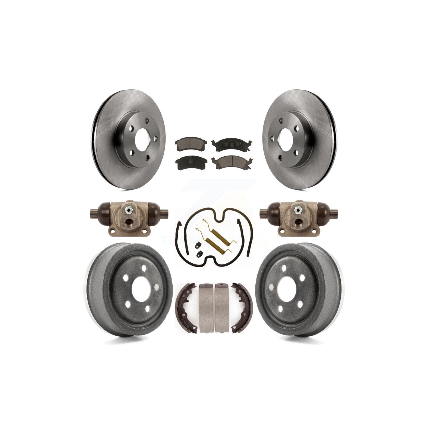 Front Rear Disc Brake Rotors Ceramic Pads And Drum Kit For Pontiac Sunfire K8C-103079