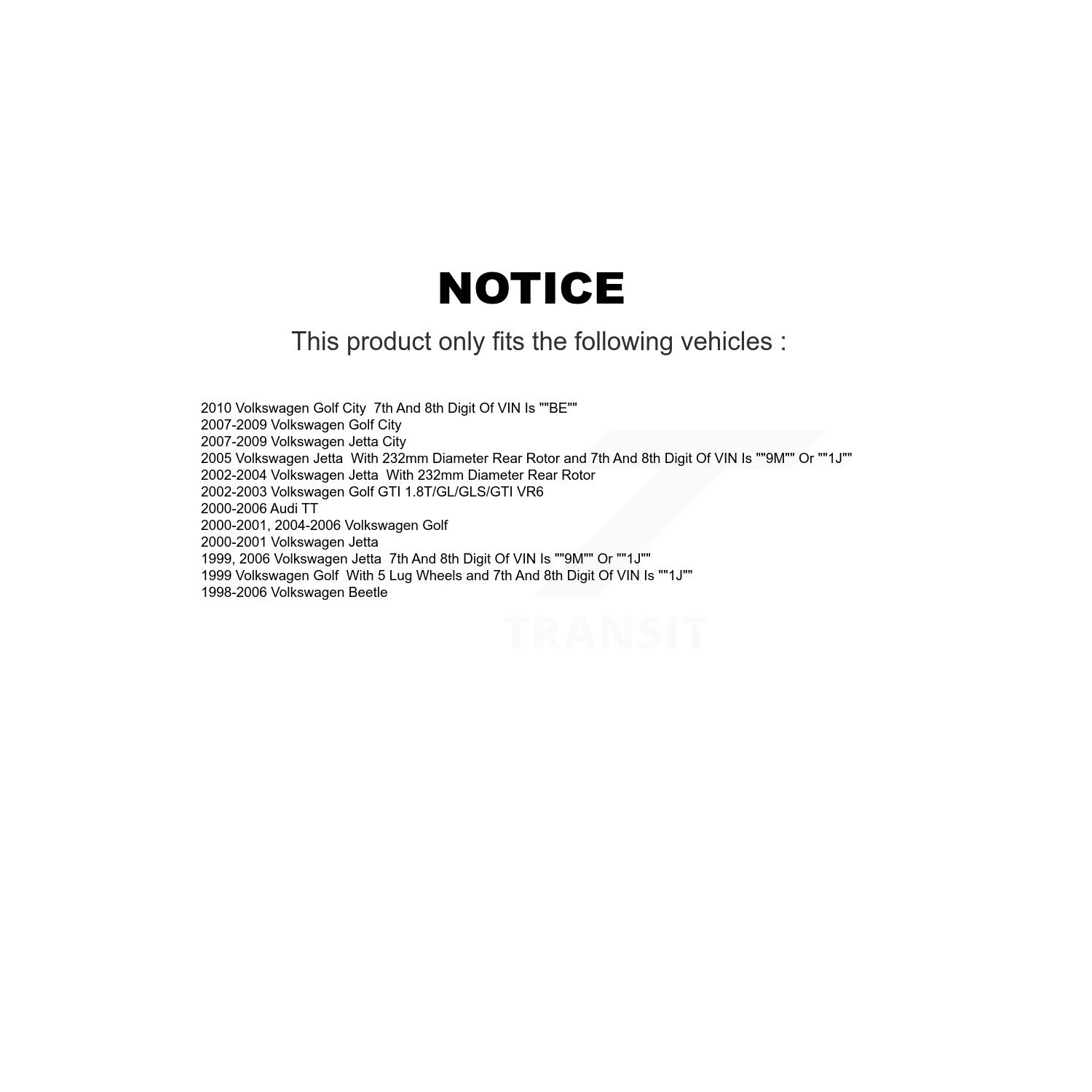 Rear Disc Brake Rotors And Ceramic Pads Kit For Volkswagen Jetta Golf City Beetle Audi TT K8C-101729