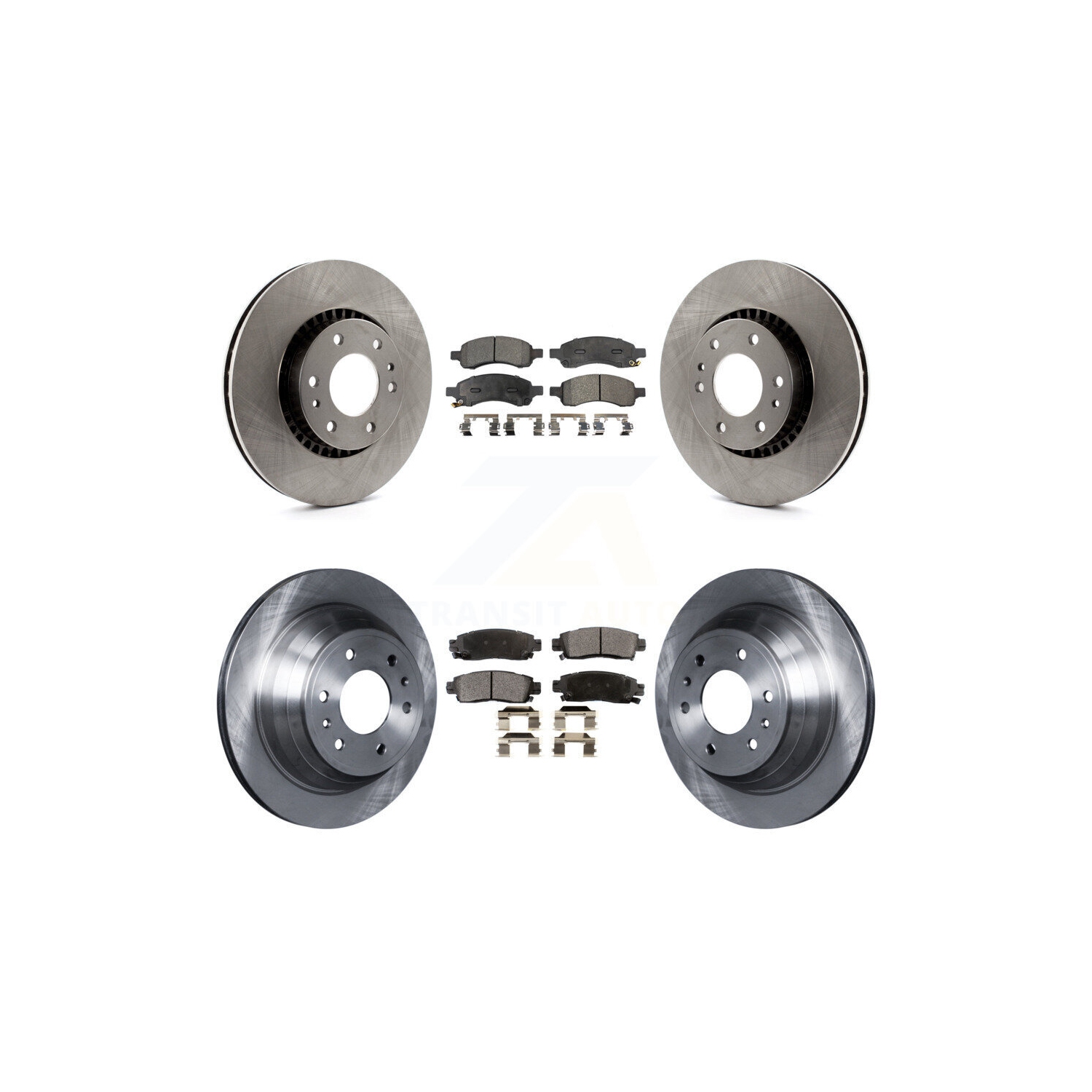 Front Rear Brake Rotor & Ceramic Pad Kit For Chevrolet Trailblazer GMC Envoy XL EXT Buick K8T-100797