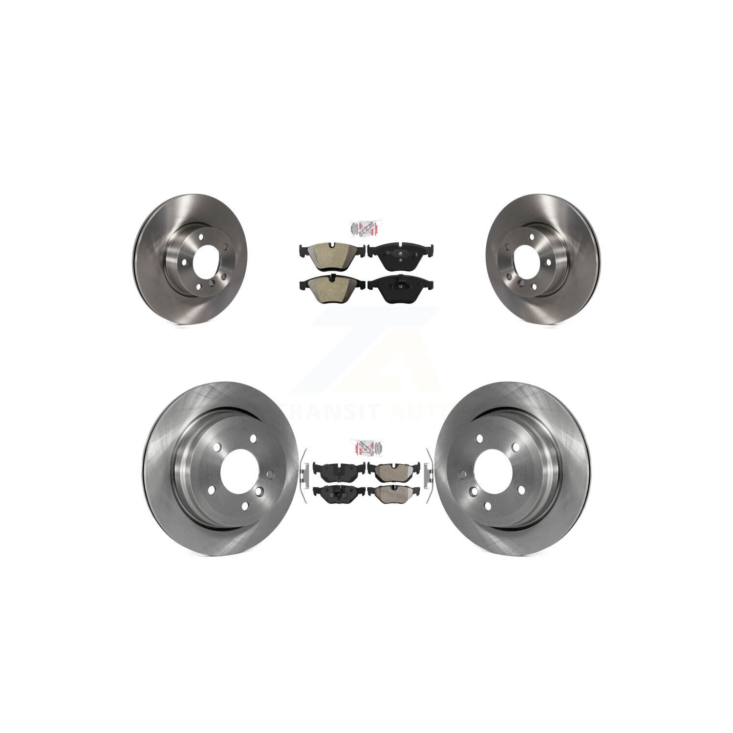 Front Rear Semi-Metallic Pads And Disc Brake Rotors Kit For BMW 328i xDrive X1 328xi K8A-106586