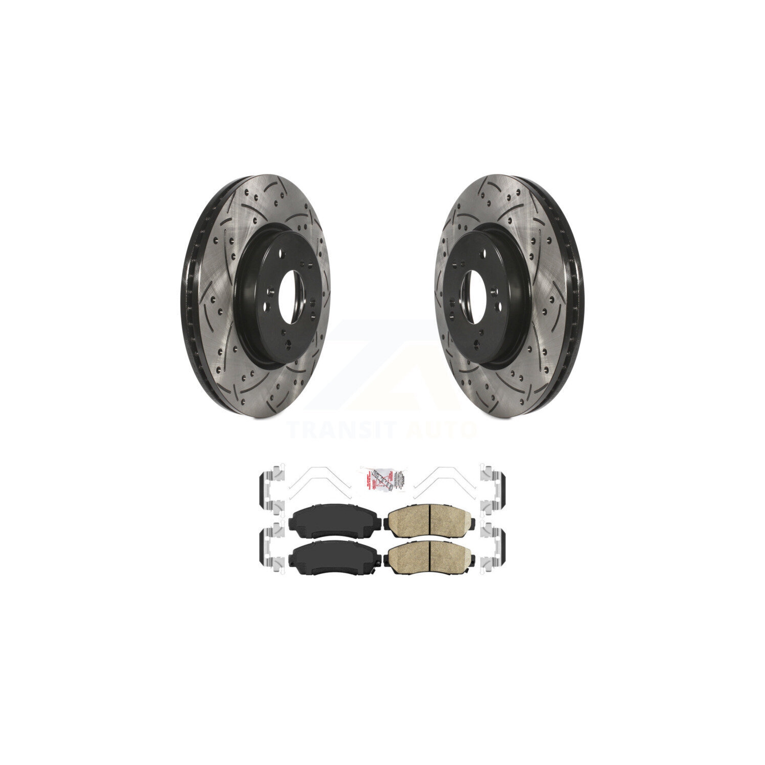 Disques de frein à disque perforés et plaquettes en céramique enduits pour Honda CR-V KDA-100410