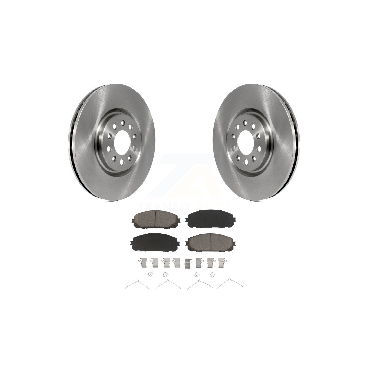 Front Brake Rotors & Ceramic Pad Kit For 2014-2023 Jeep Cherokee With Dual Piston Caliper K8C-100217