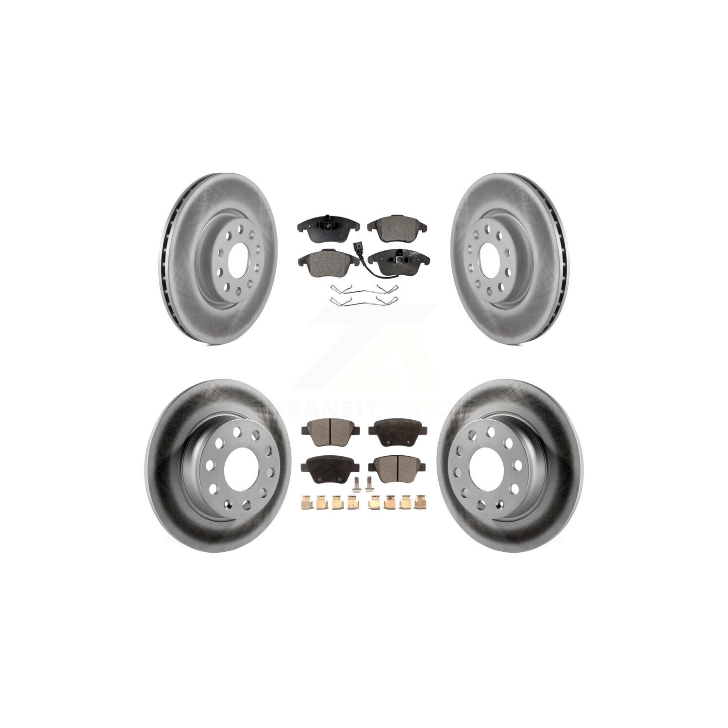 Ensemble de plaquettes de frein à disque enduit à l'avant arrière semi-métalliques pour Passat KGF-100916 2012-2014 de Volkswagen