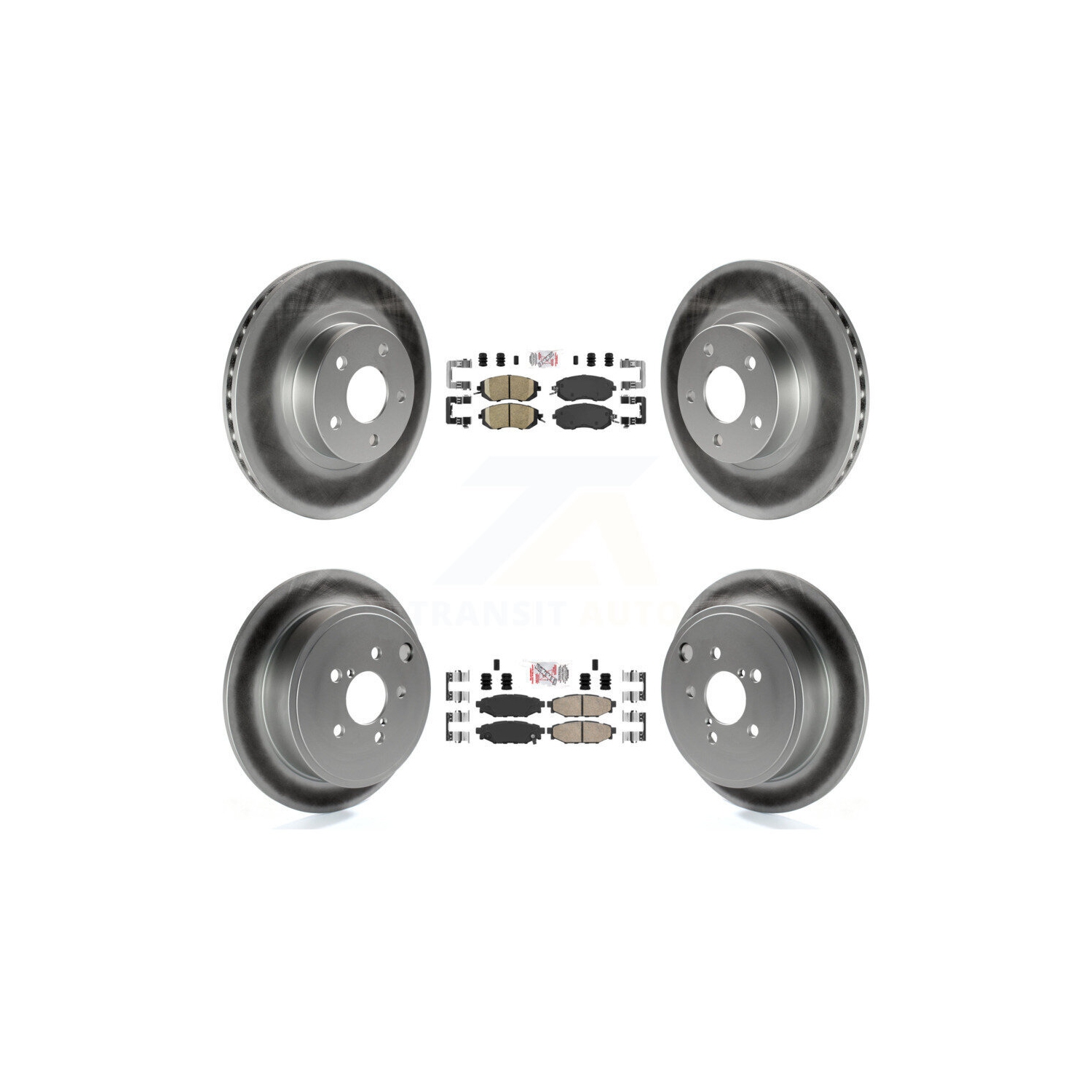 Front Rear Ceramic Pads And Coated Disc Brake Rotors Kit For Subaru Impreza KGA-102984