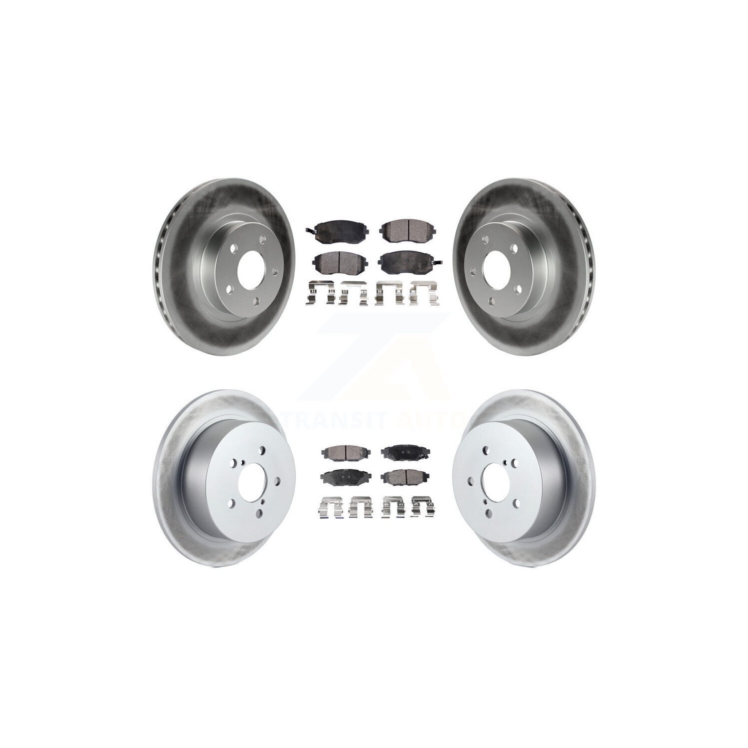 Front Rear Coated Disc Brake Rotors And Ceramic Pads Kit For 2005 Subaru Legacy i/Limited KGT-100833