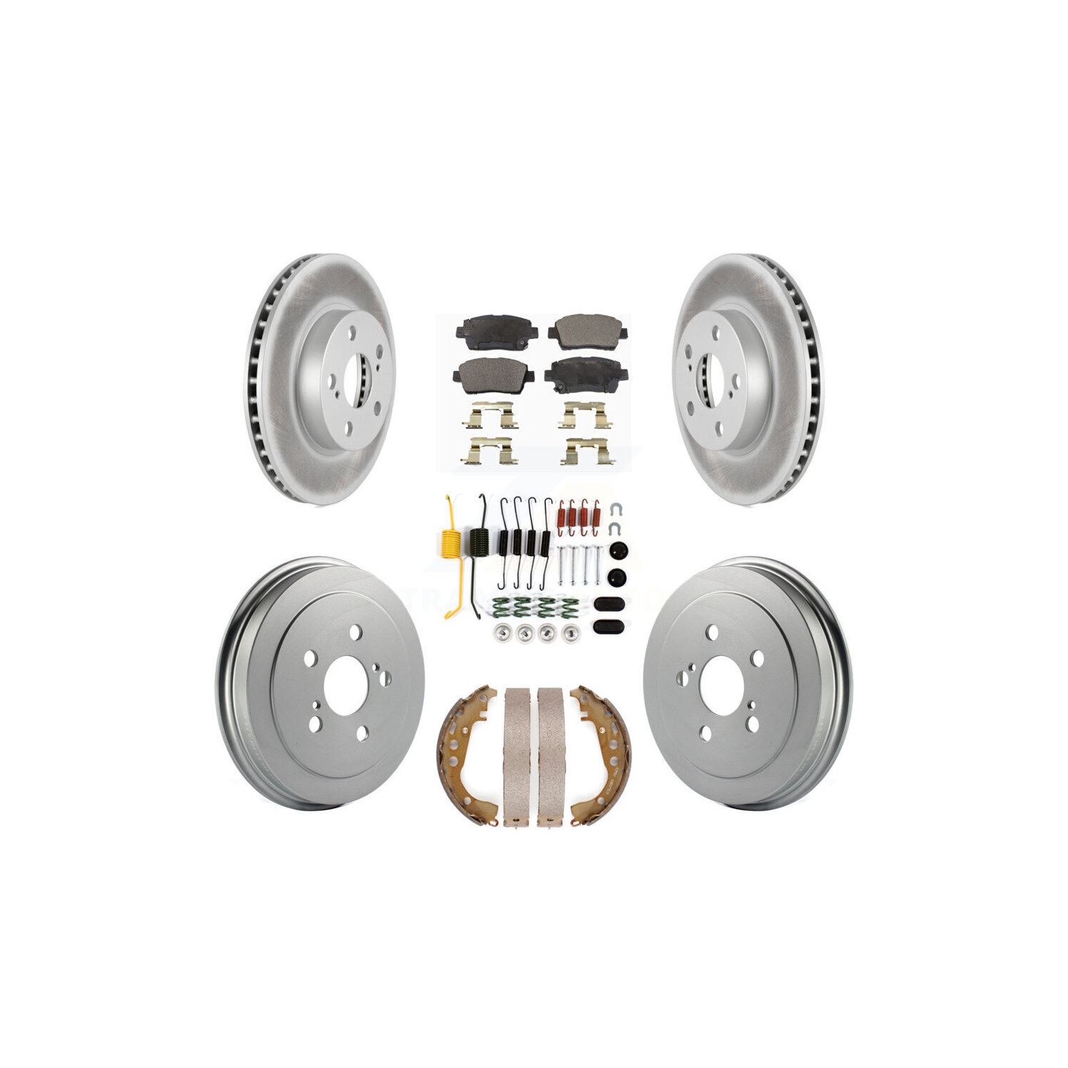 Ensemble de tambours semi-métalliques de plaquettes de frein à revêtement arrière avant pour Toyota Prius KGF-101629 2004-2007