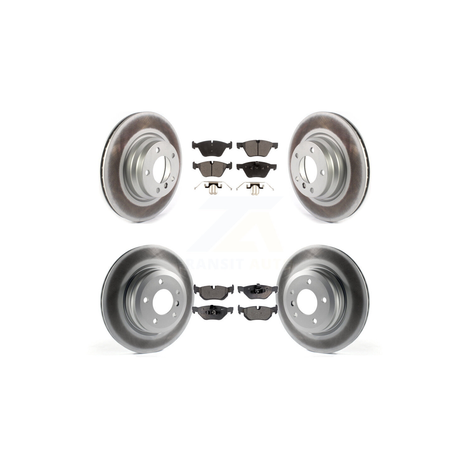 Front Rear Coat Brake Rotors Ceramic Pad Kit For 12 BMW X1 With 336mm Diameter Rotor KGT-102967