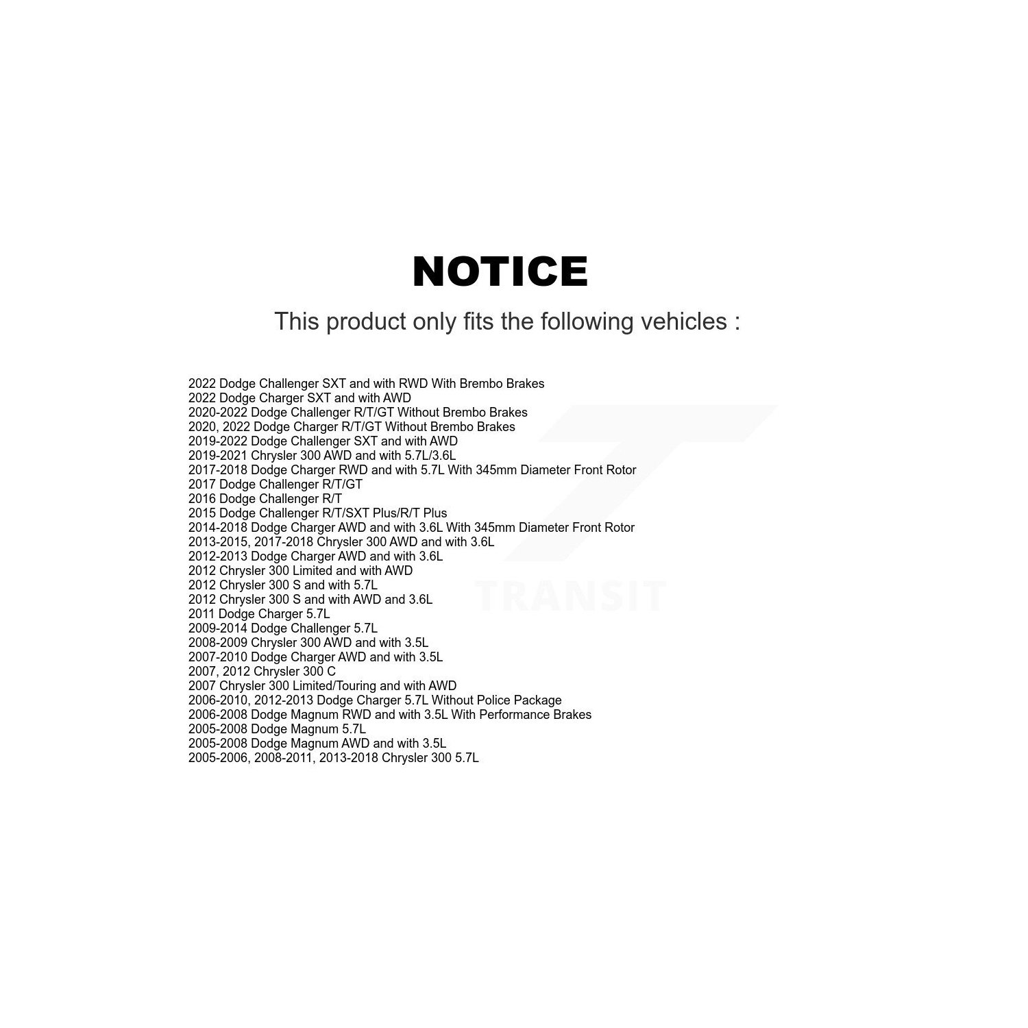 Front Rear Ceramic Pad & Coated Brake Rotor Kit For Dodge Charger Chrysler 300 Challenger KGA-101808