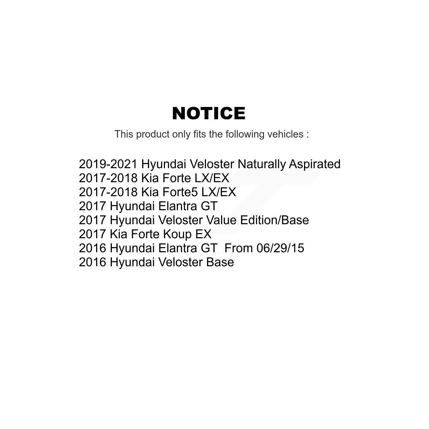 Front Brake Rotors Semi-Metallic Pad Kit For Kia Forte Hyundai Elantra GT Veloster Forte5 K8S-102875