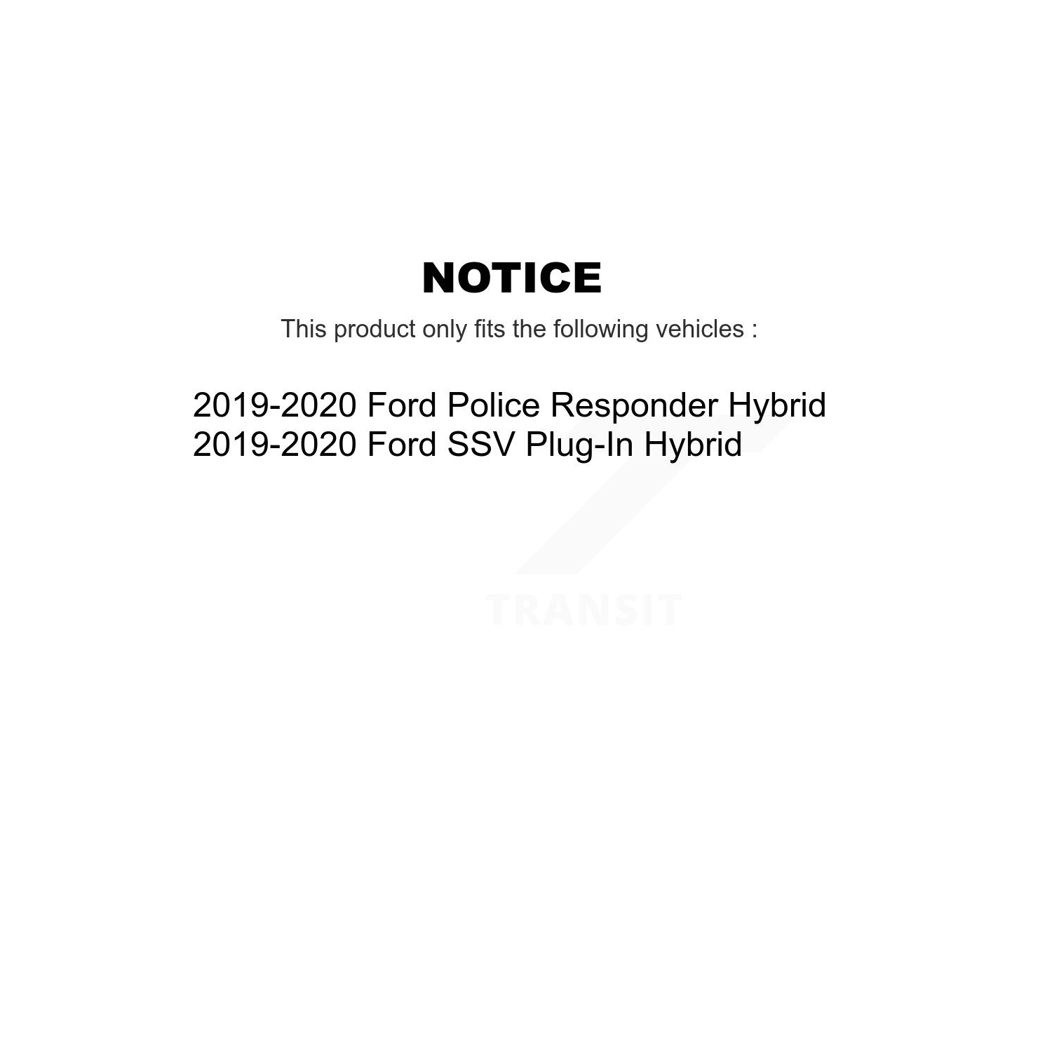 Front Disc Brake Rotor Semi-Metallic Pad Kit For Ford Police Responder Hybrid SSV Plug-In K8F-102651
