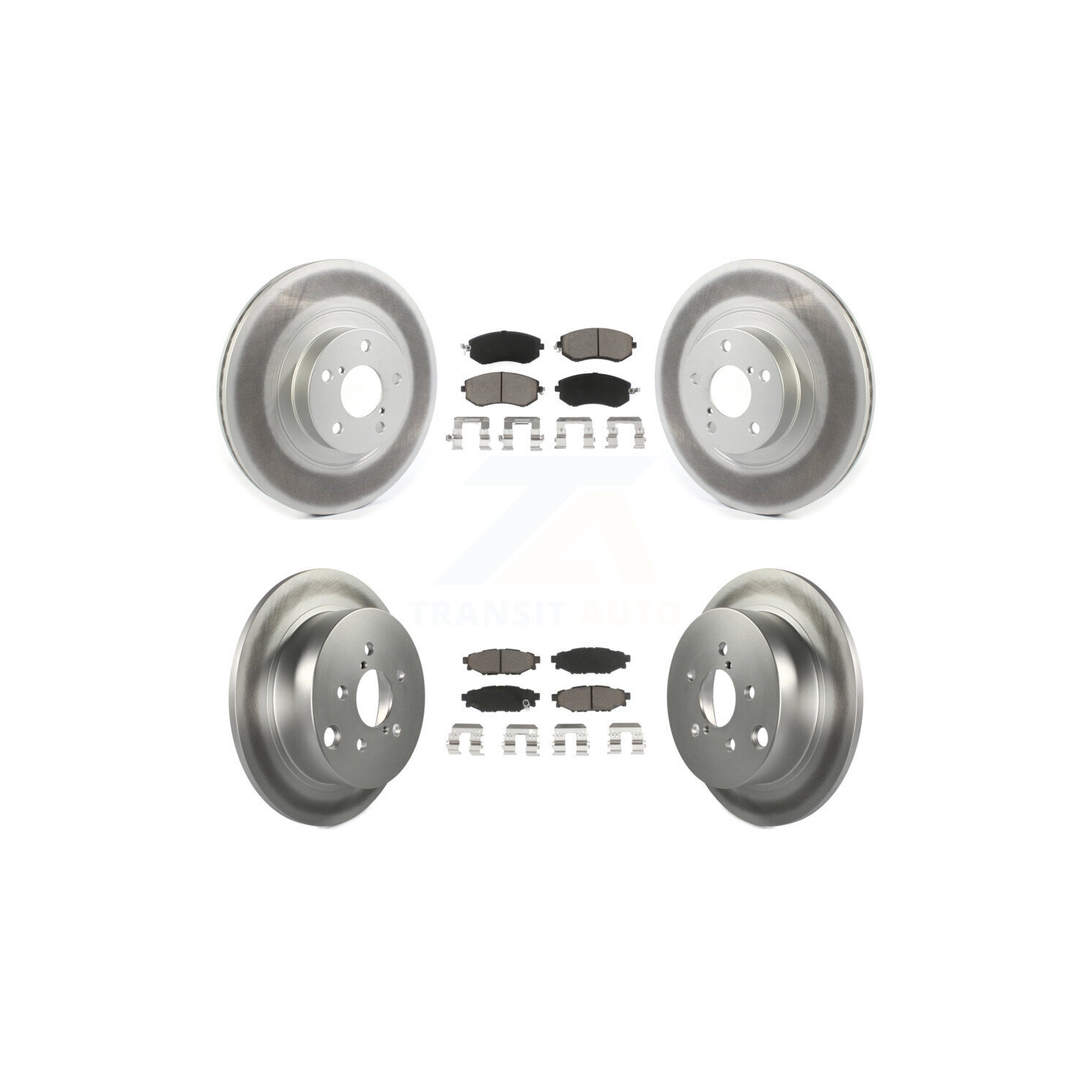 Front Rear Coated Disc Brake Rotors And Ceramic Pads Kit For Subaru Forester XV Crosstrek KGC-100908