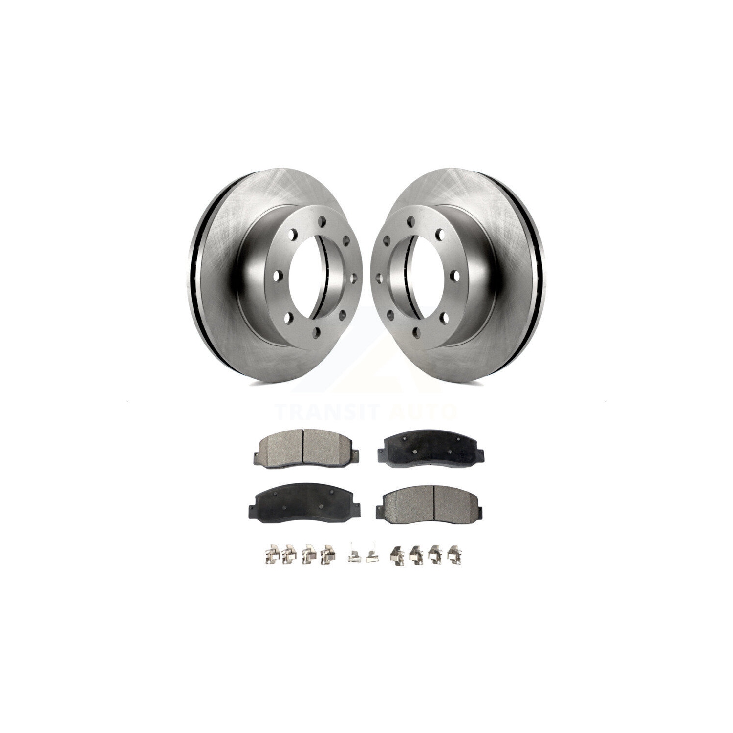 Front Disc Brake Rotors And Semi-Metallic Pads Kit For Ford F-250 Super Duty F-350 K8F-100135