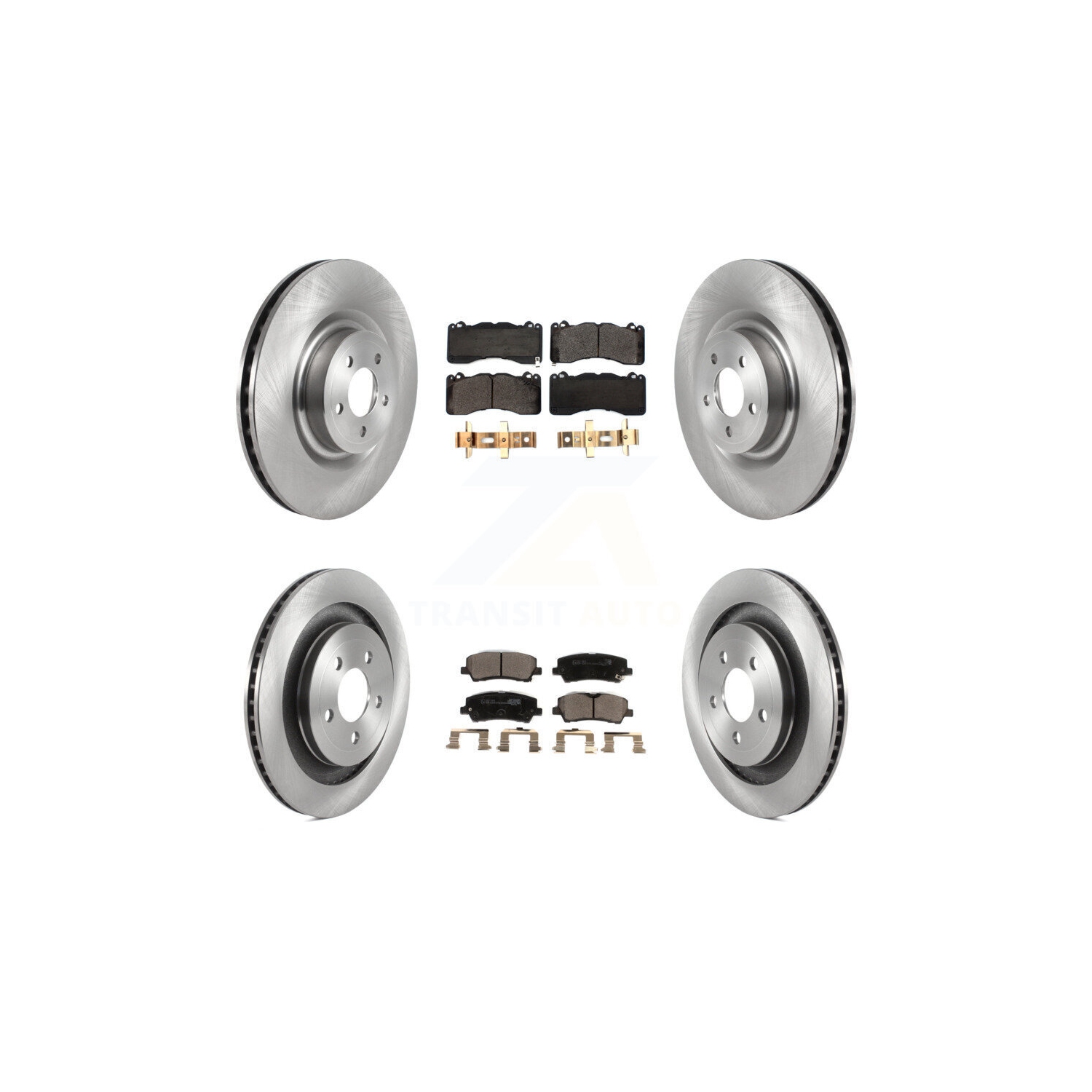 Front Rear Disc Brake Rotors And Ceramic Pads Kit For Ford Mustang K8T-103858