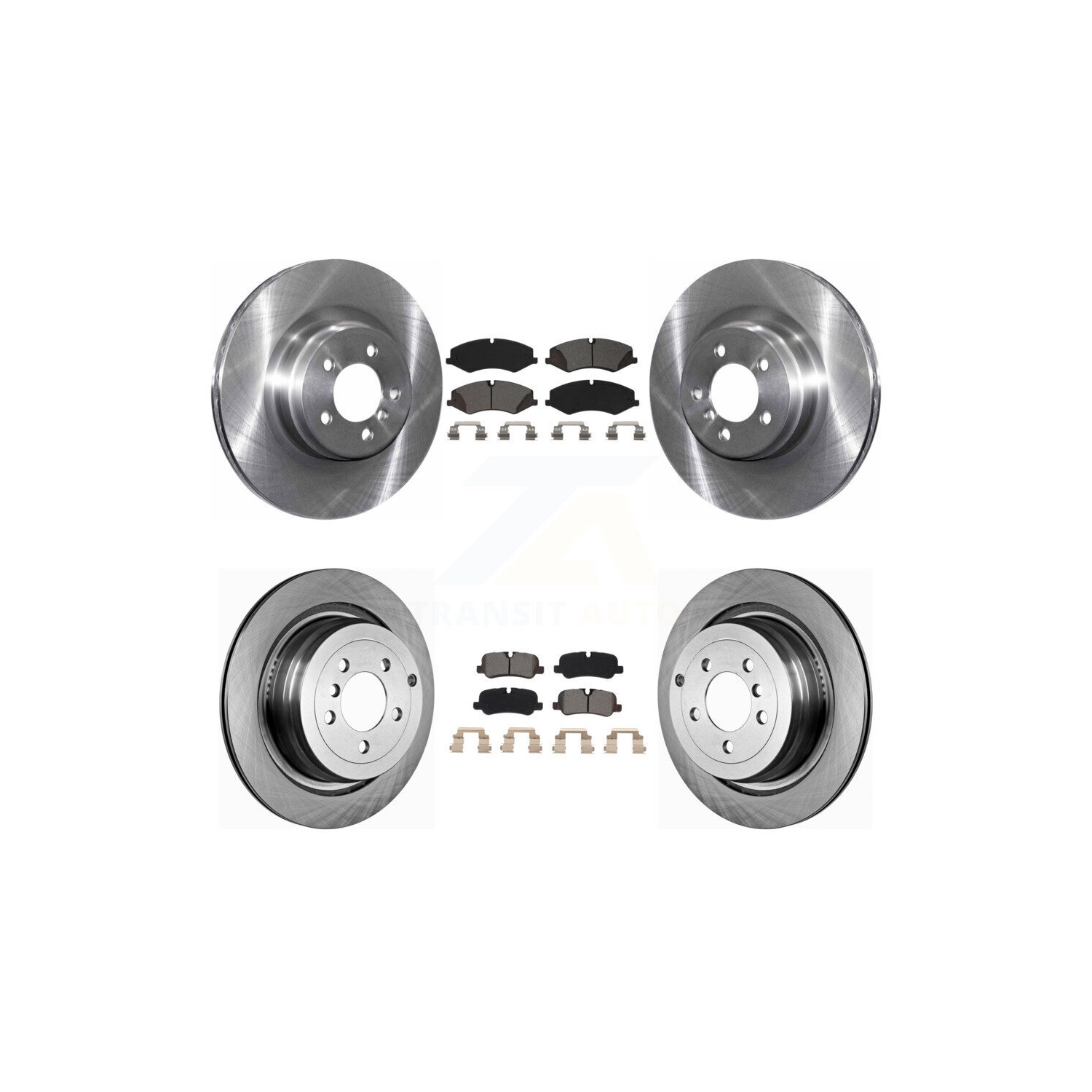 Front Rear Brake Rotor And Semi-Metallic Pad Kit For Land Rover Range Naturally Aspirated K8S-102919