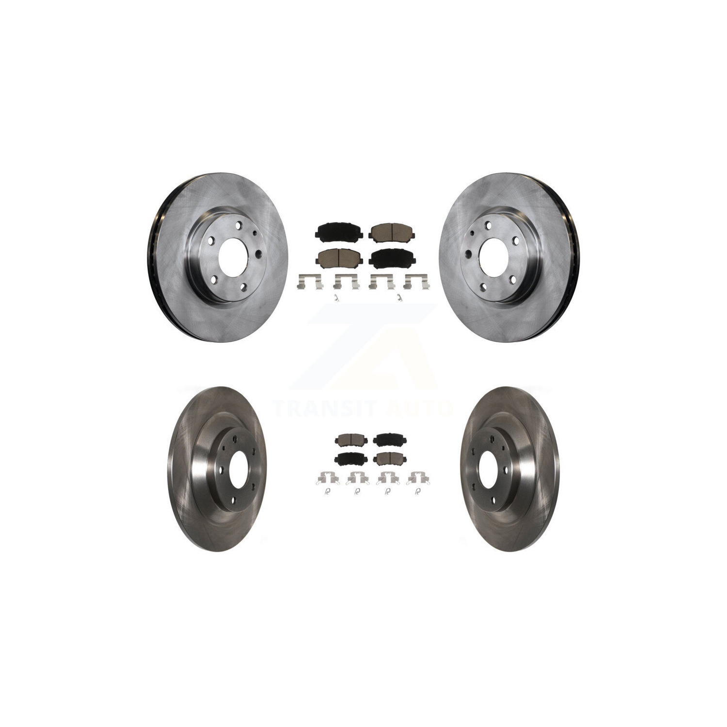 Front Rear Disc Brake Rotors And Ceramic Pads Kit For 2013-2015 Mazda CX-5 K8C-101145