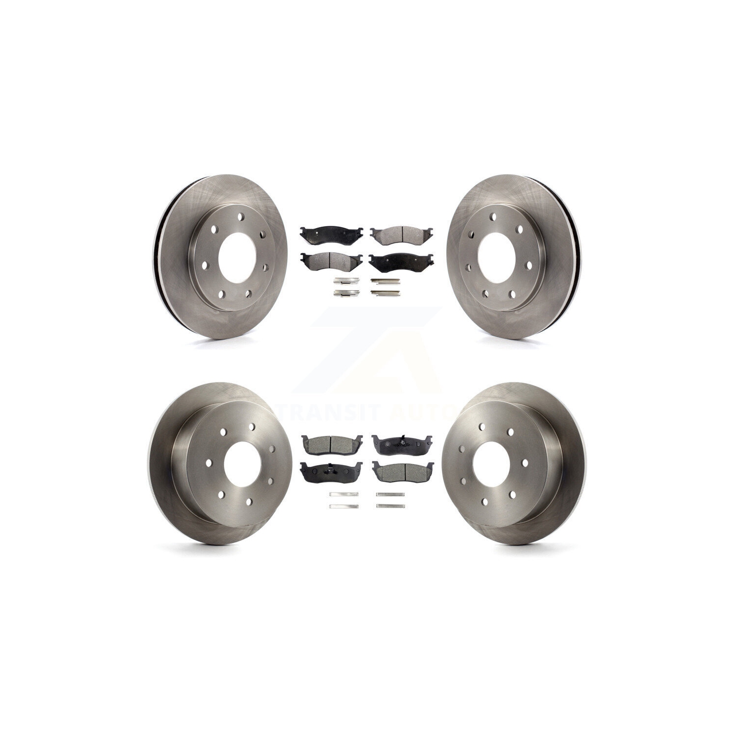 Disques de frein arrière avant et plaquettes semi-métalliques pour Ford F-150 F-250 HD 4WD K8F-100847