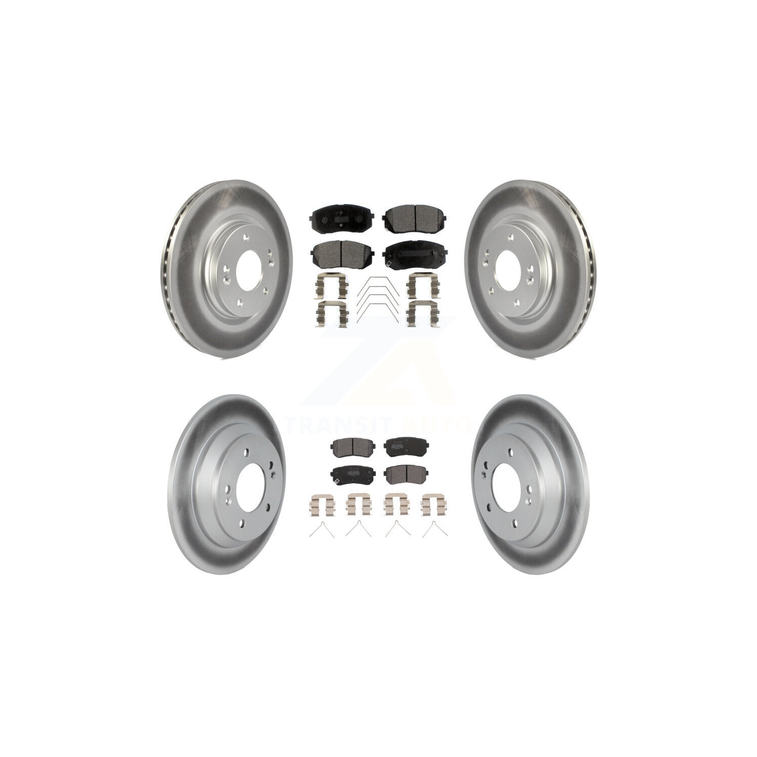 Disques de frein à disque recouverts à l'avant et plaquettes semi-métalliques pour Hyundai Kona KGF-102797