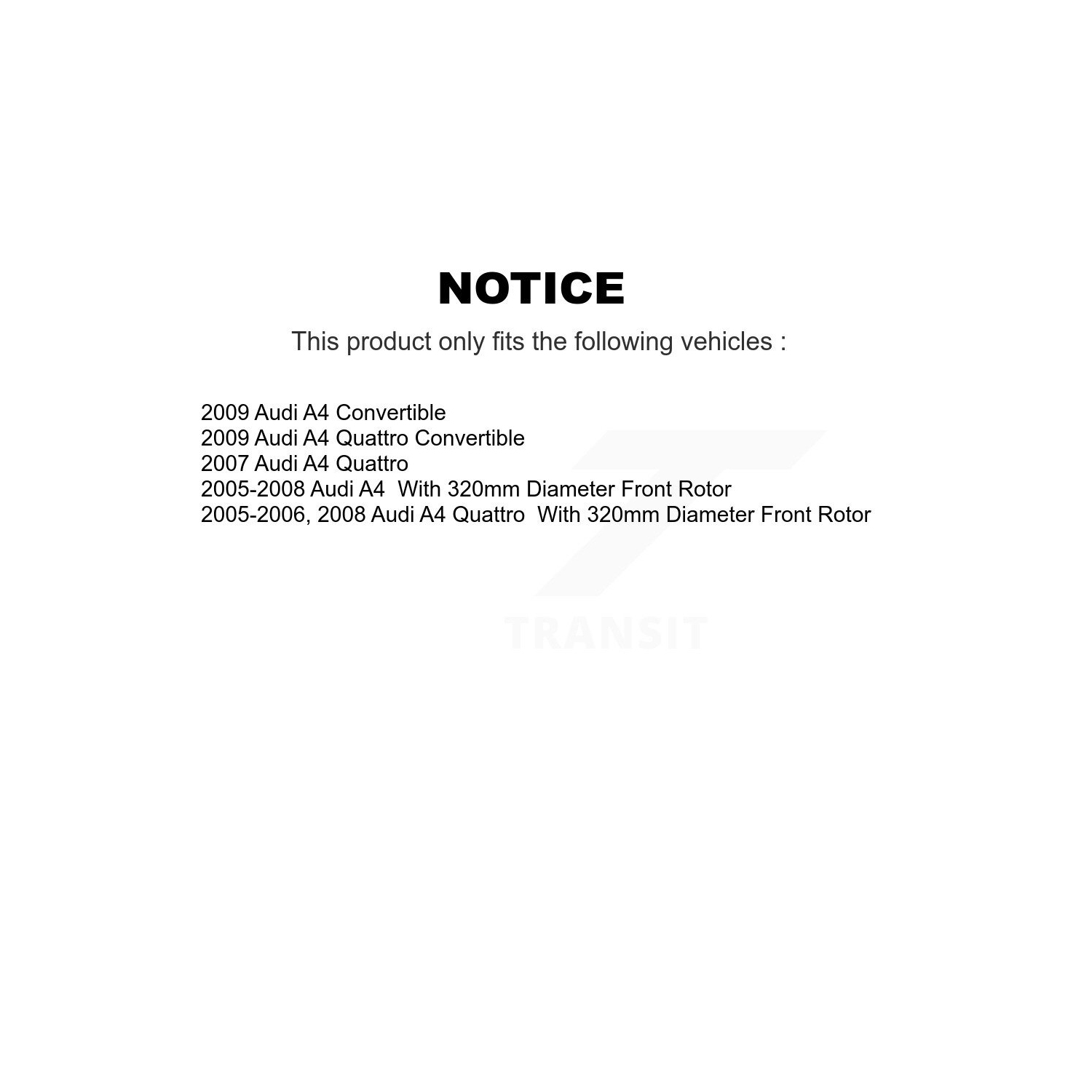 Front Disc Brake Rotors And Ceramic Pads Kit For Audi A4 Quattro K8C-100228