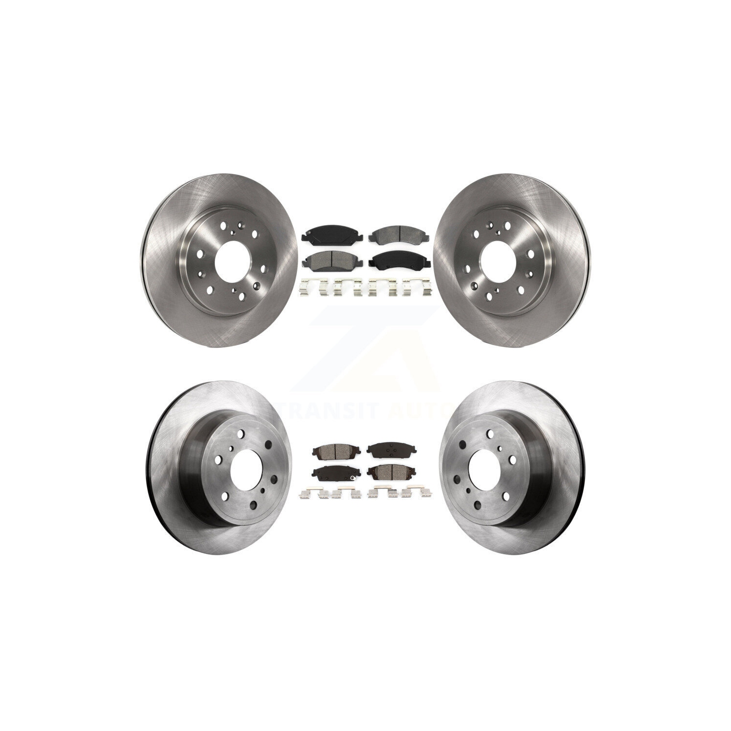 Ensemble disque de frein avant arrière et plaquettes semi-métalliques pour Silverado XL K8S-100803 de GMC Sierra 1500 de Chevrolet