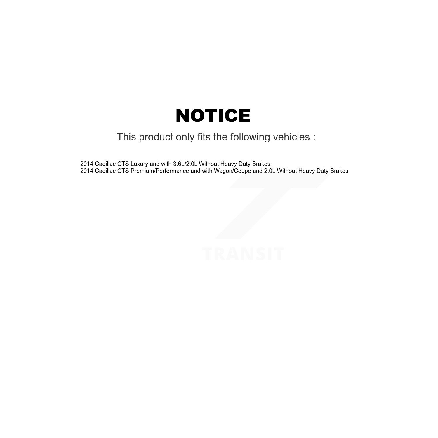 Front Disc Brake Rotors And Ceramic Pads Kit For Cadillac CTS Without Heavy Duty Brakes K8T-103033