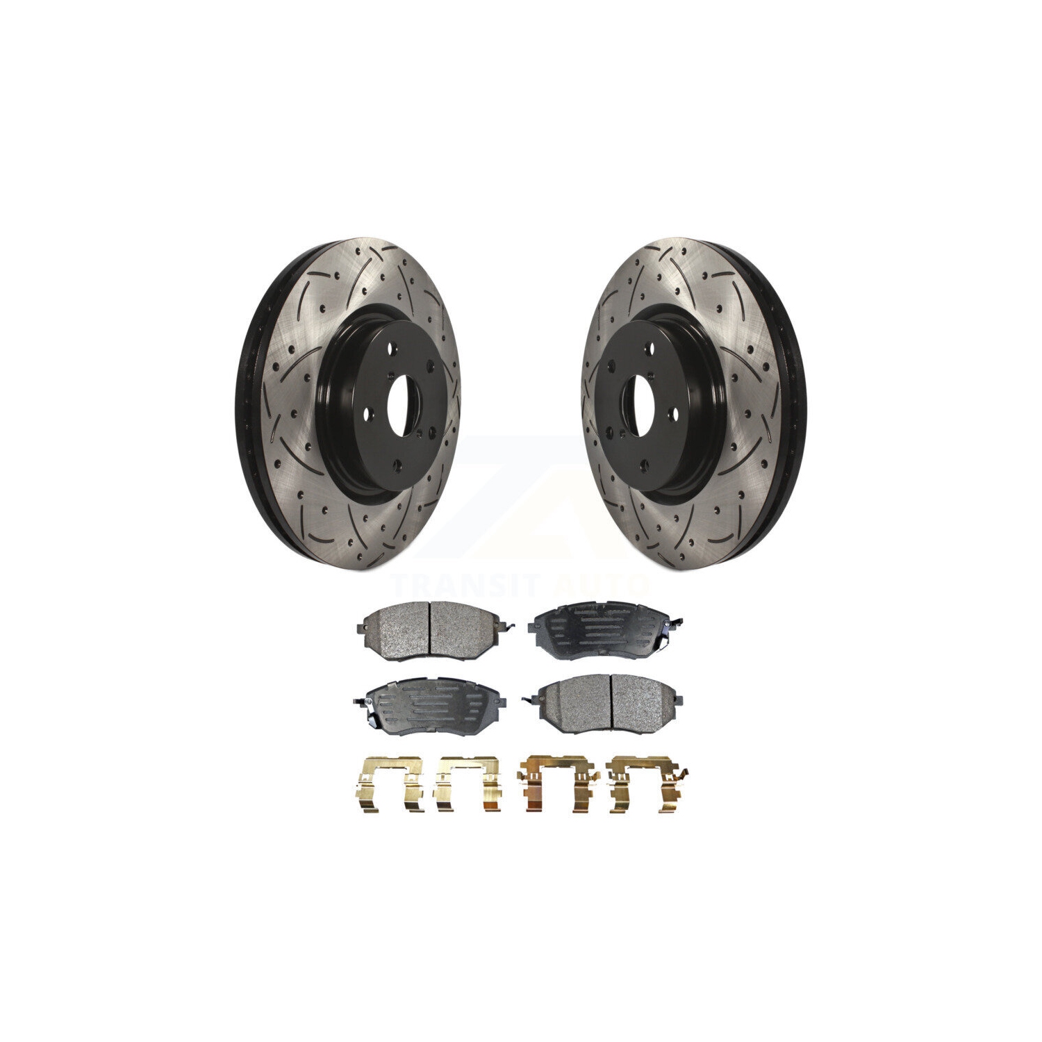 Disques de frein à fente de perceuse avant Kit de plaquettes semi-métalliques pour Subaru Outback WRX Legacy Tribeca KDF-100077