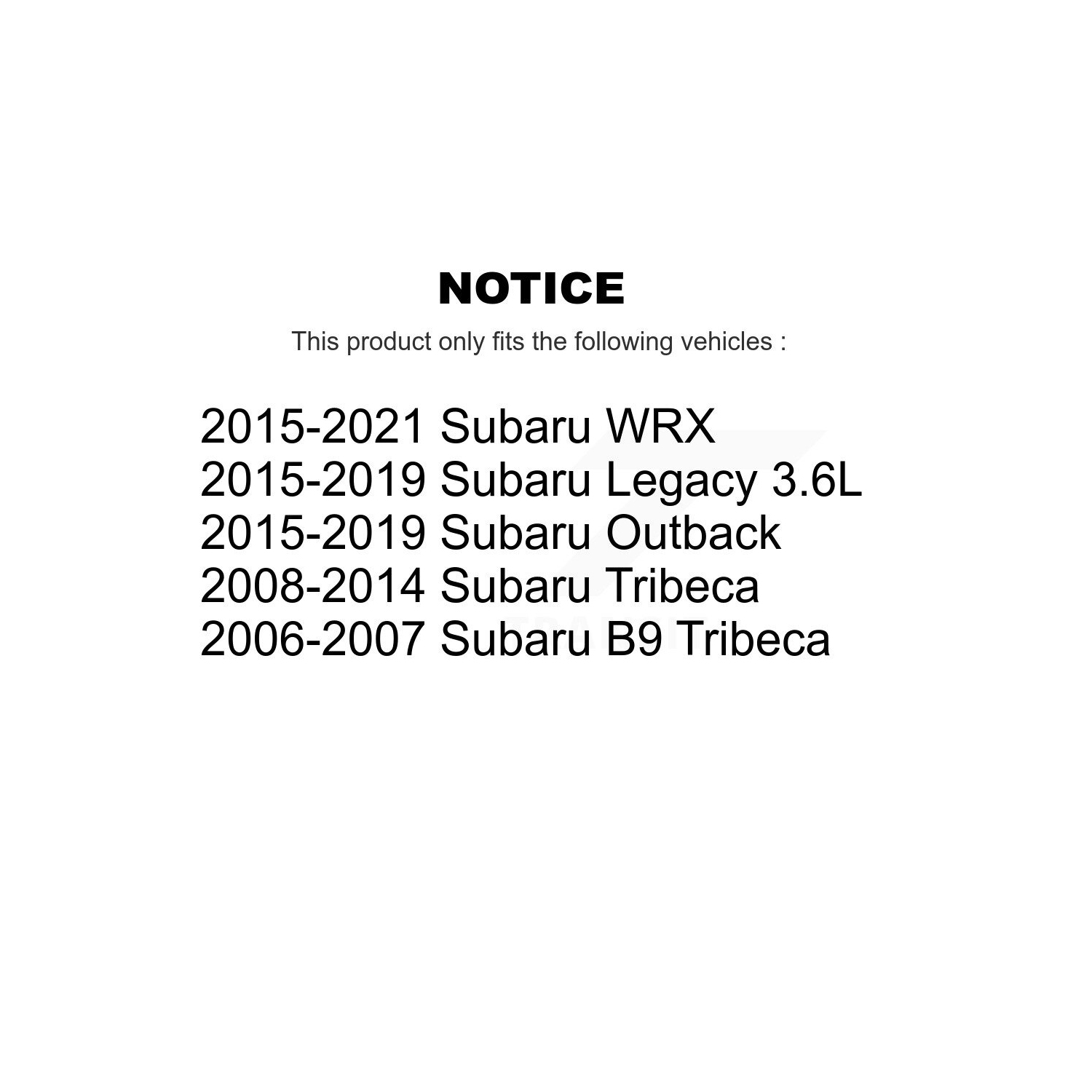 Disques de frein à fente de perceuse avant Kit de plaquettes semi-métalliques pour Subaru Outback WRX Legacy Tribeca KDF-100077