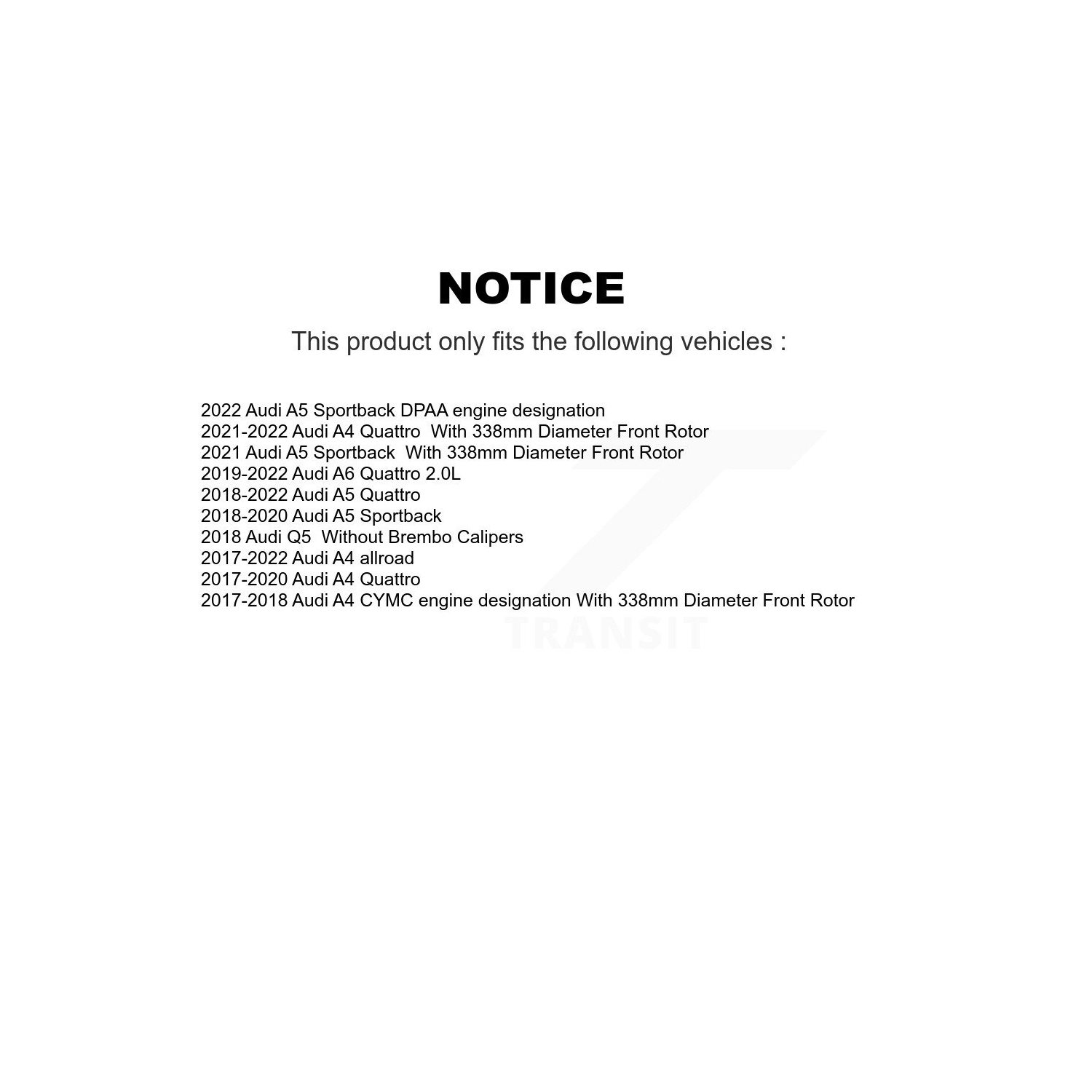 Ensemble disque de frein avant et plaquettes en céramique pour Audi A4 Quattro Q5 A5 Sportback allroad A6 K8C-100449