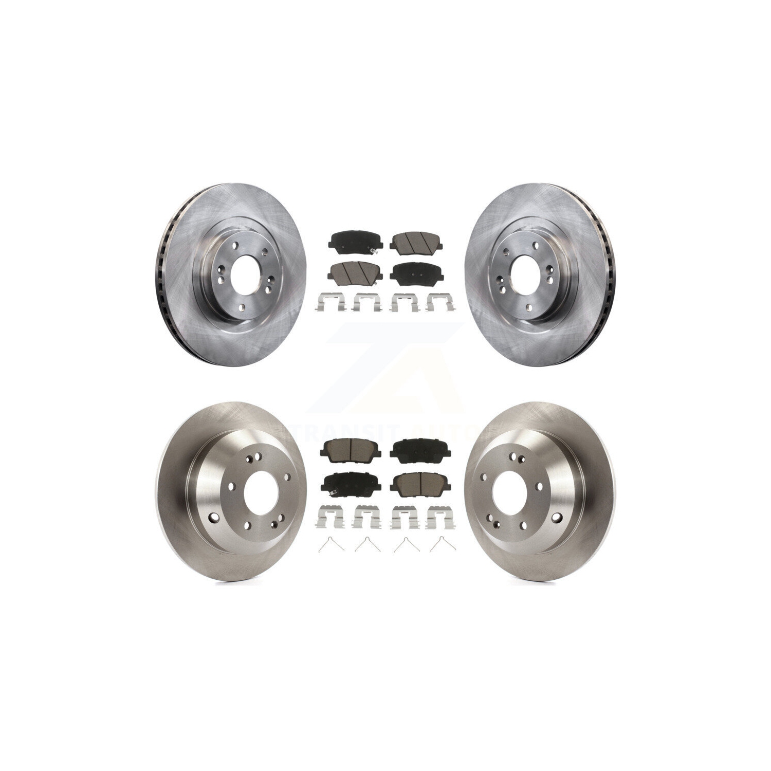 Disques de frein arrière avant et plaquettes en céramique pour Kia Sorento 14-15 avec étriers peints en rouge K8C-101583