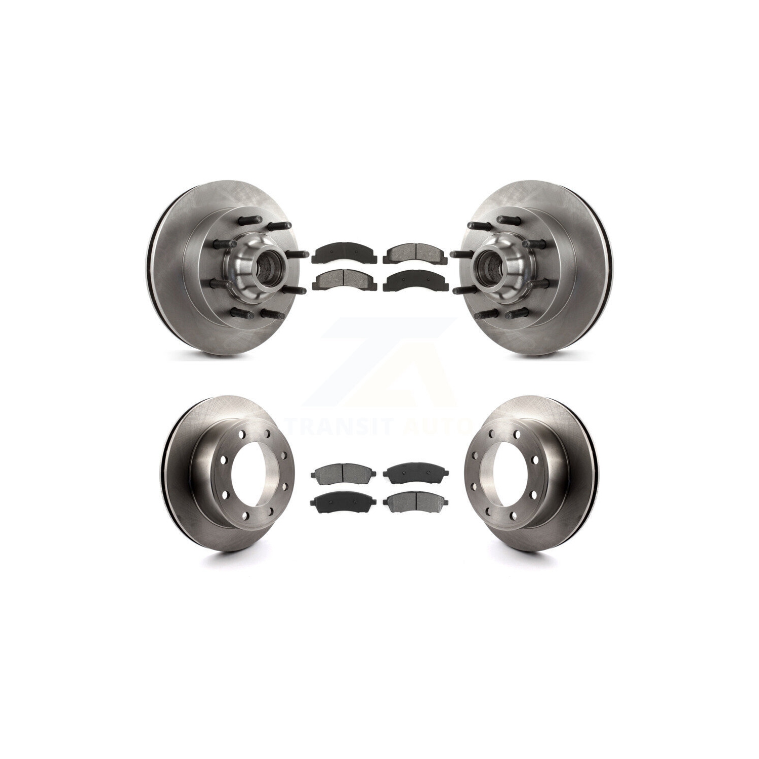 Disques de frein avant arrière et plaquettes semi-métalliques pour Ford F-350 250 Excursion K8S-103089 Super Duty