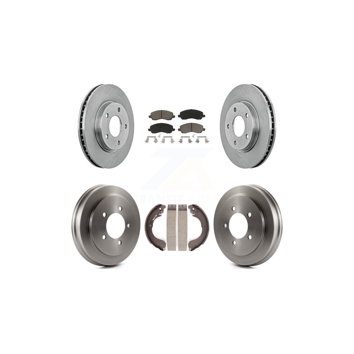 Front Rear Disc Brake Rotors Ceramic Pads And Drum Kit For Dodge Caliber K8C-102481