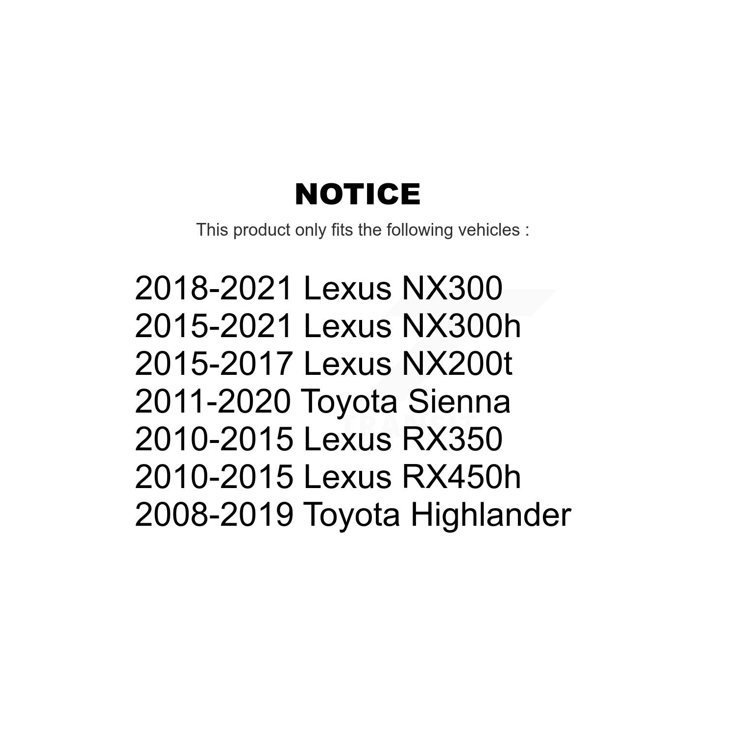 Front Drilled Slot Brake Rotor & Ceramic Pad Kit For Toyota Highlander Sienna Lexus RX350 KDA-100489