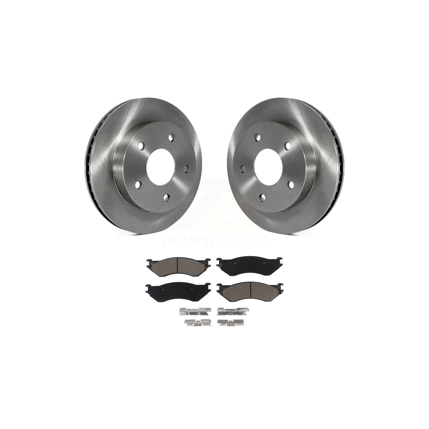 Front Disc Brake Rotors And Ceramic Pads Kit For 2000-2001 Dodge Ram 1500 RWD K8C-100091