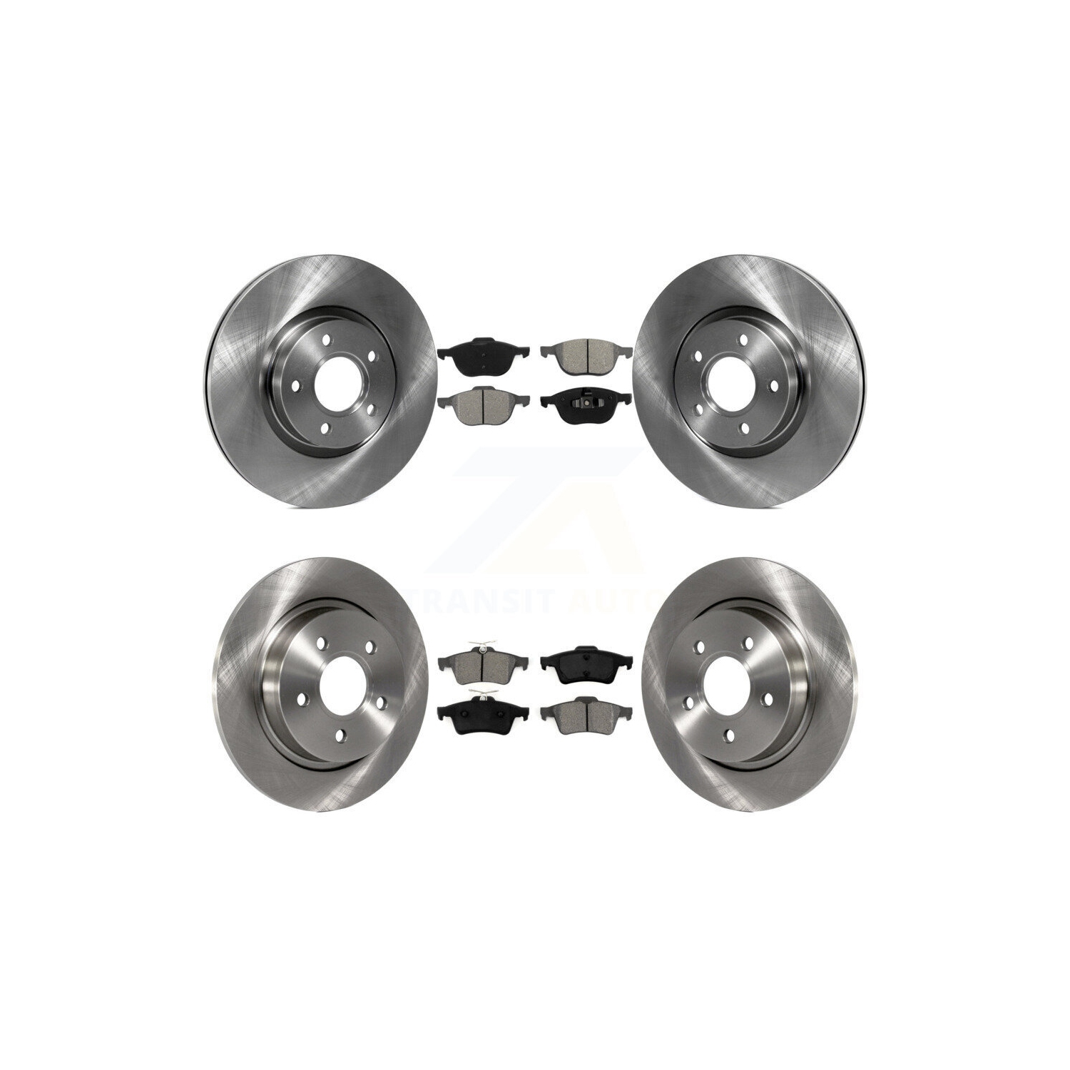 Front Rear Disc Brake Rotors And Semi-Metallic Pads Kit For Volvo S40 C30 V50 C70 K8S-101376