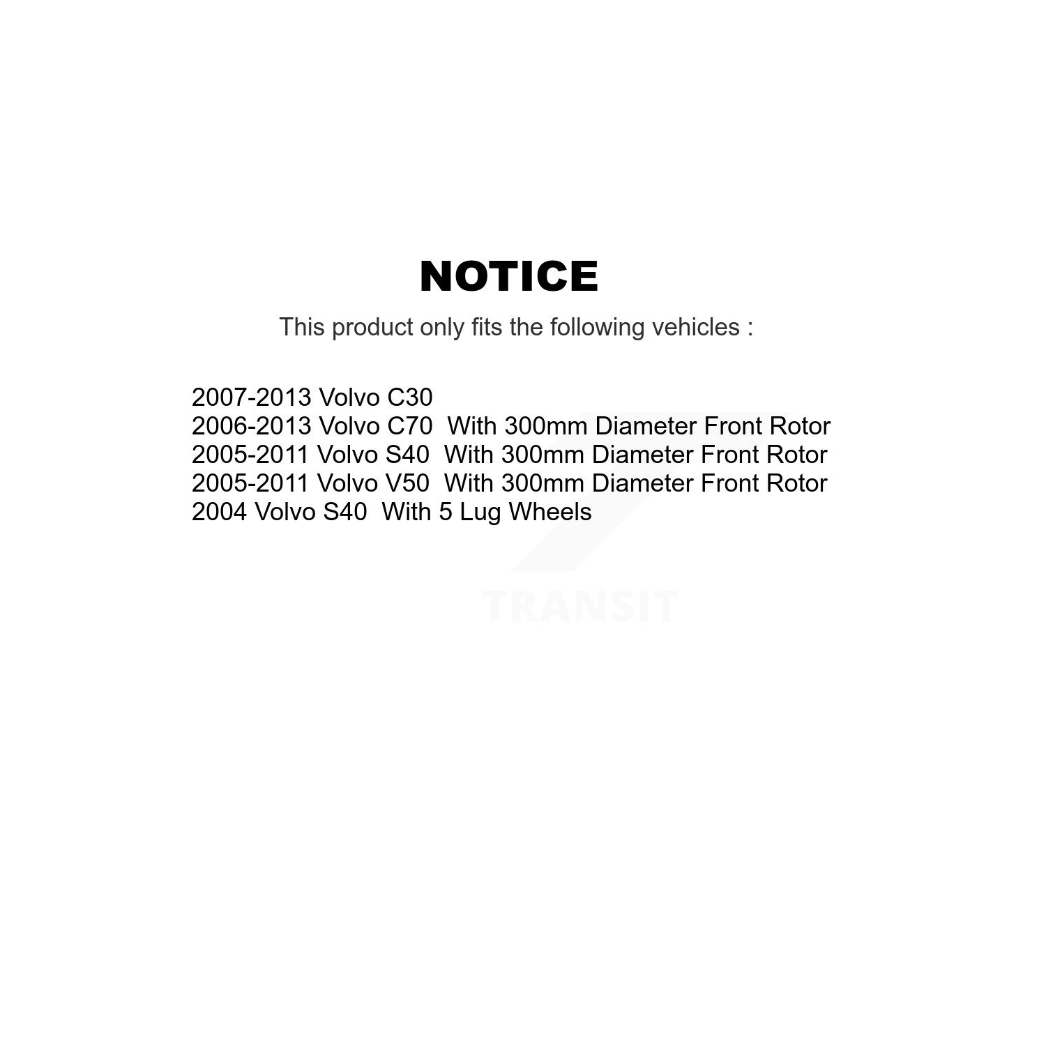 Front Rear Disc Brake Rotors And Semi-Metallic Pads Kit For Volvo S40 C30 V50 C70 K8S-101376