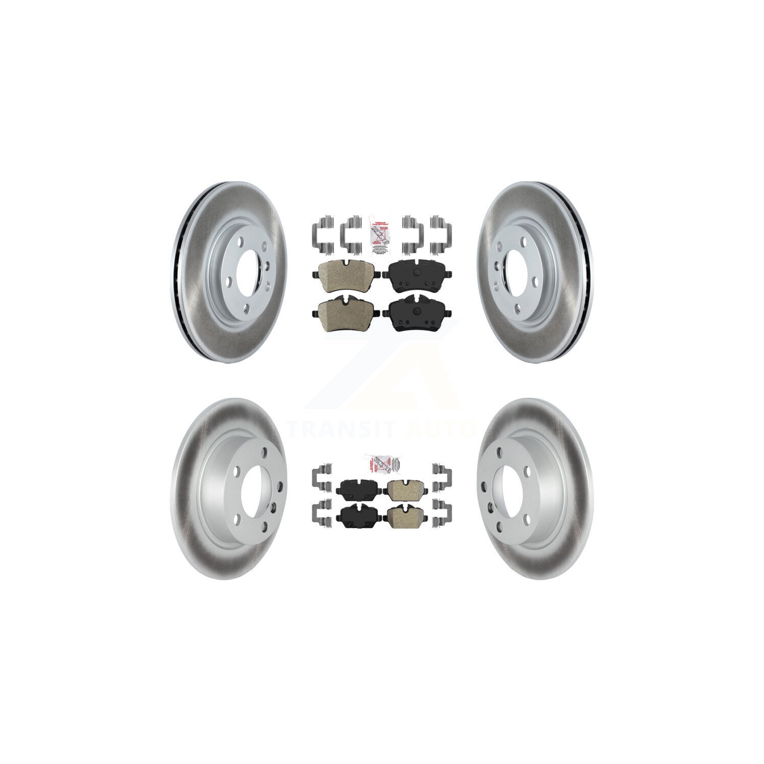 Kit de disque de frein à disque à revêtement de plaquette semi-métallique avant arrière pour Mini Cooper Countryman Paceman KGA-103002