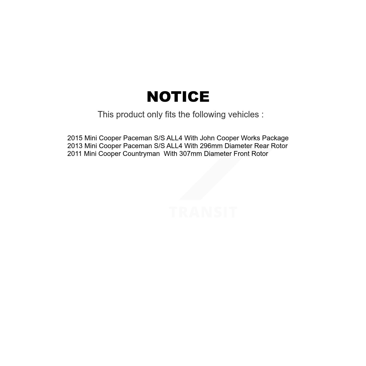 Kit de disque de frein à disque à revêtement de plaquette semi-métallique avant arrière pour Mini Cooper Countryman Paceman KGA-103002