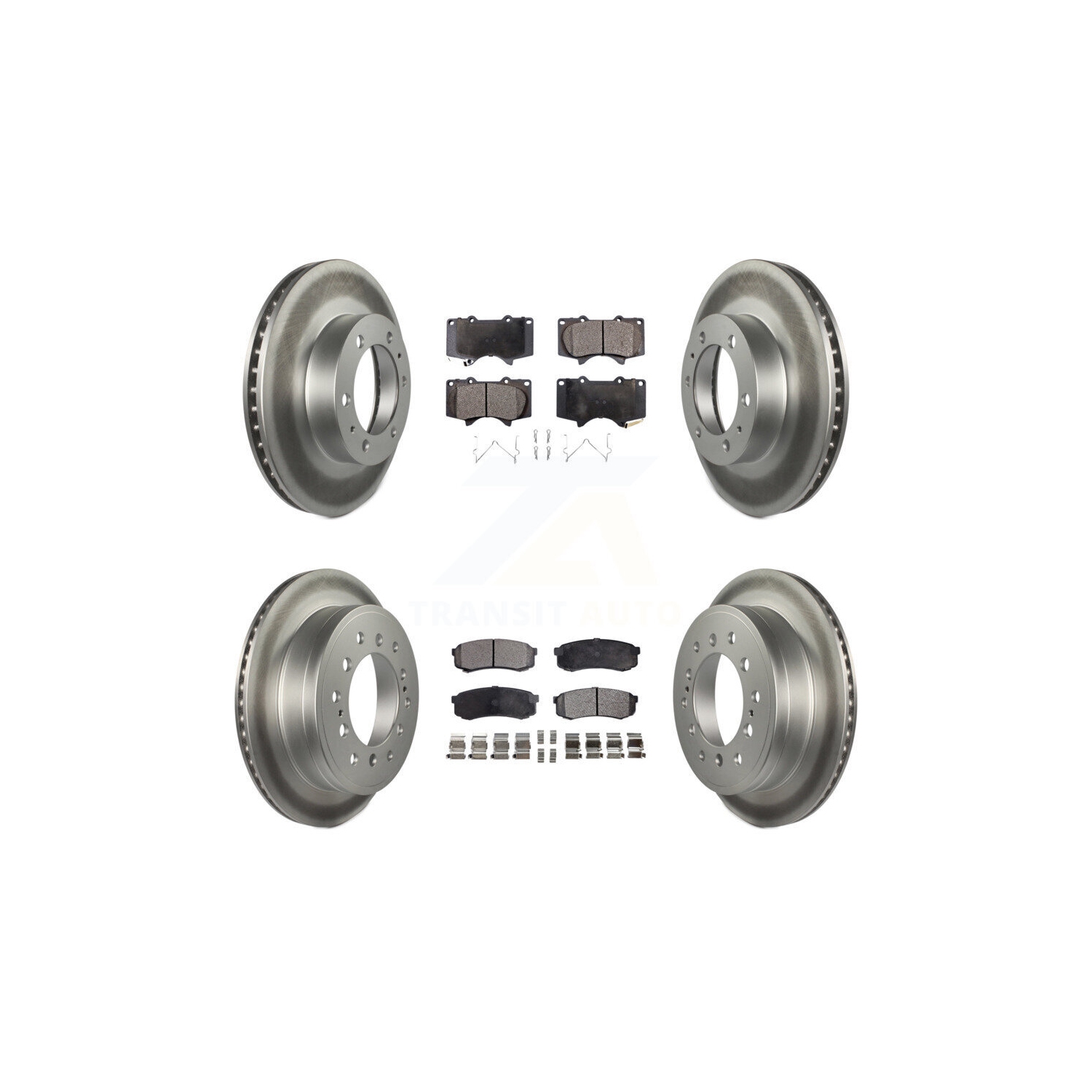 Disques de frein à disque à revêtement arrière avant, ensemble de plaquettes semi-métalliques pour Toyota FJ Cruiser KGF-102268 2010-2014