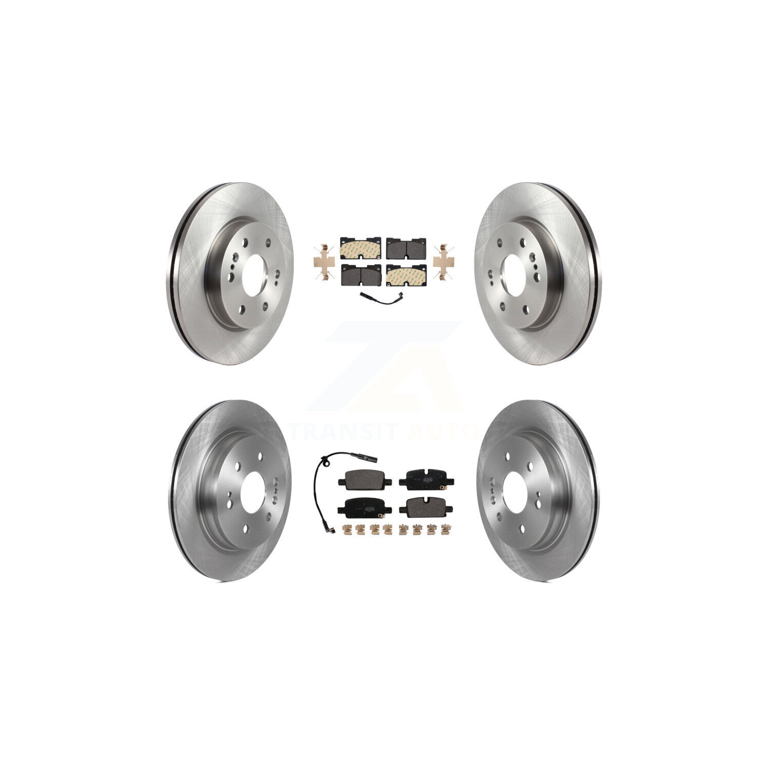 Front Rear Brake Rotor & Semi-Metallic Pad Kit For Chevrolet GMC Silverado 1500 Sierra XL K8F-103603