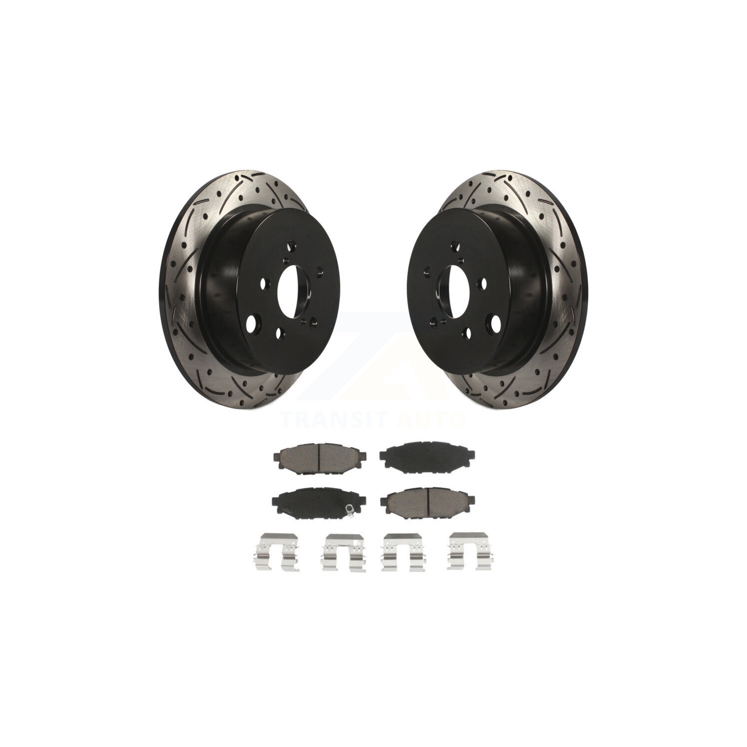Rear Drill Slot Disc Brake Rotor Ceramic Pad Kit For Subaru Crosstrek Impreza Forester XV KDC-100796