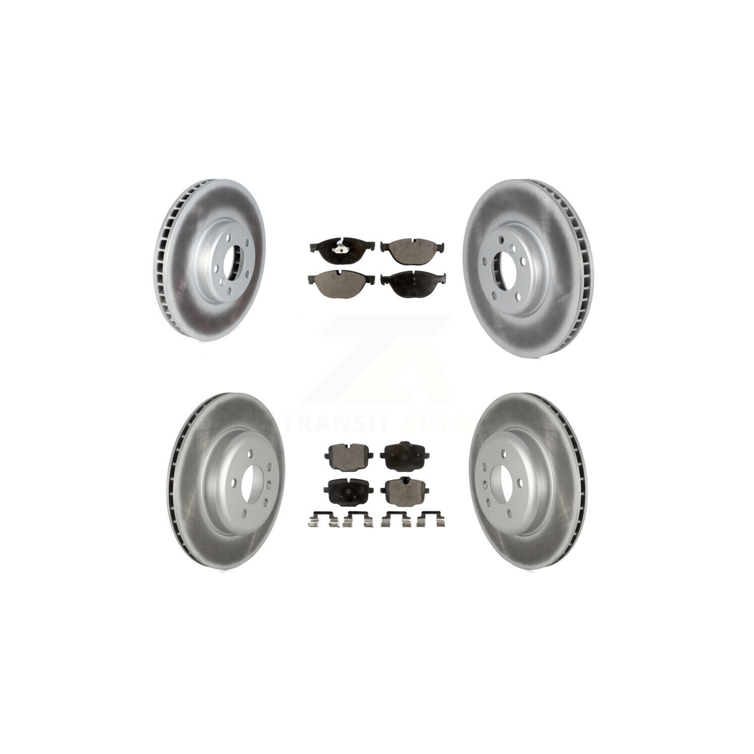 Rotor de frein avant recouvert à l'arrière et ensemble de plaquettes semi-métalliques pour BMW 550i xDrive 650i Gran KGF-102553