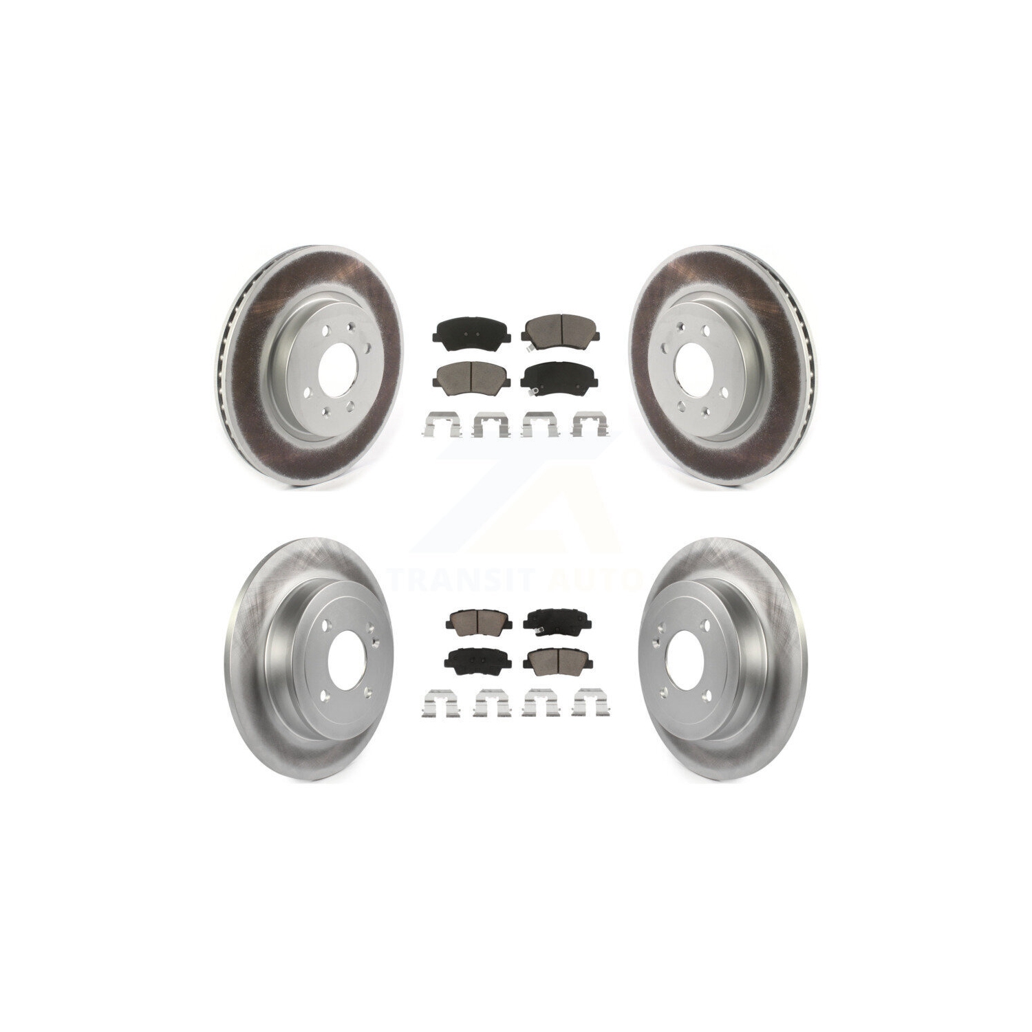 Disques de frein à disque et plaquettes en céramique gainés à l'avant pour Kia Rio KGC-100777