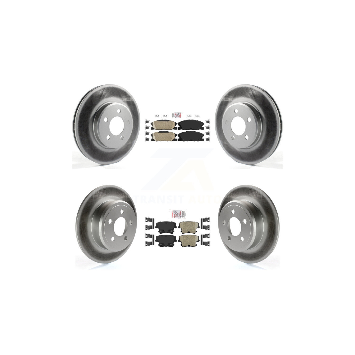 Front Rear Ceramic Pad Coat Disc Brake Rotors Kit For Dodge Charger Pursuit with RWD 3.6L KGA-104976