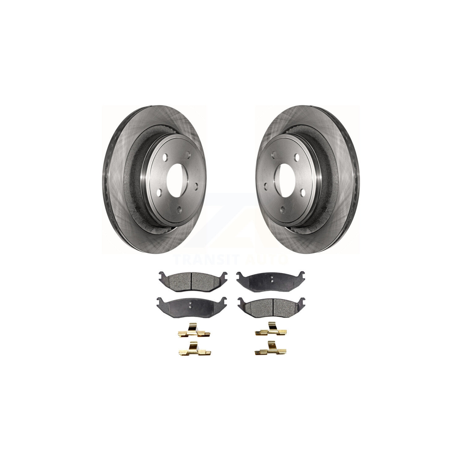Rear Brake Rotors Semi-Metallic Pad Kit For Ram 1500 Classic Dodge Durango Chrysler Aspen K8F-101647
