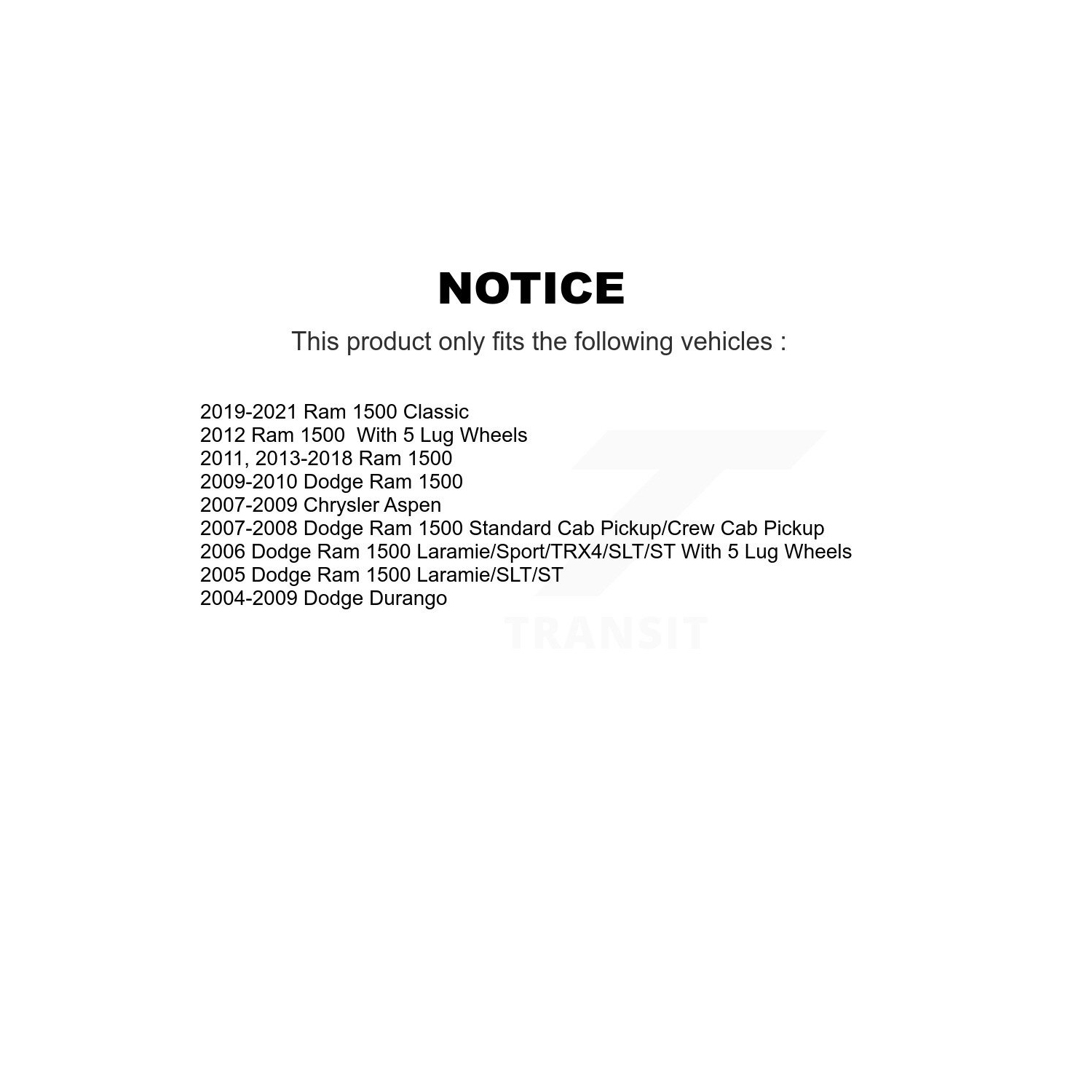 Rear Brake Rotors Semi-Metallic Pad Kit For Ram 1500 Classic Dodge Durango Chrysler Aspen K8F-101647