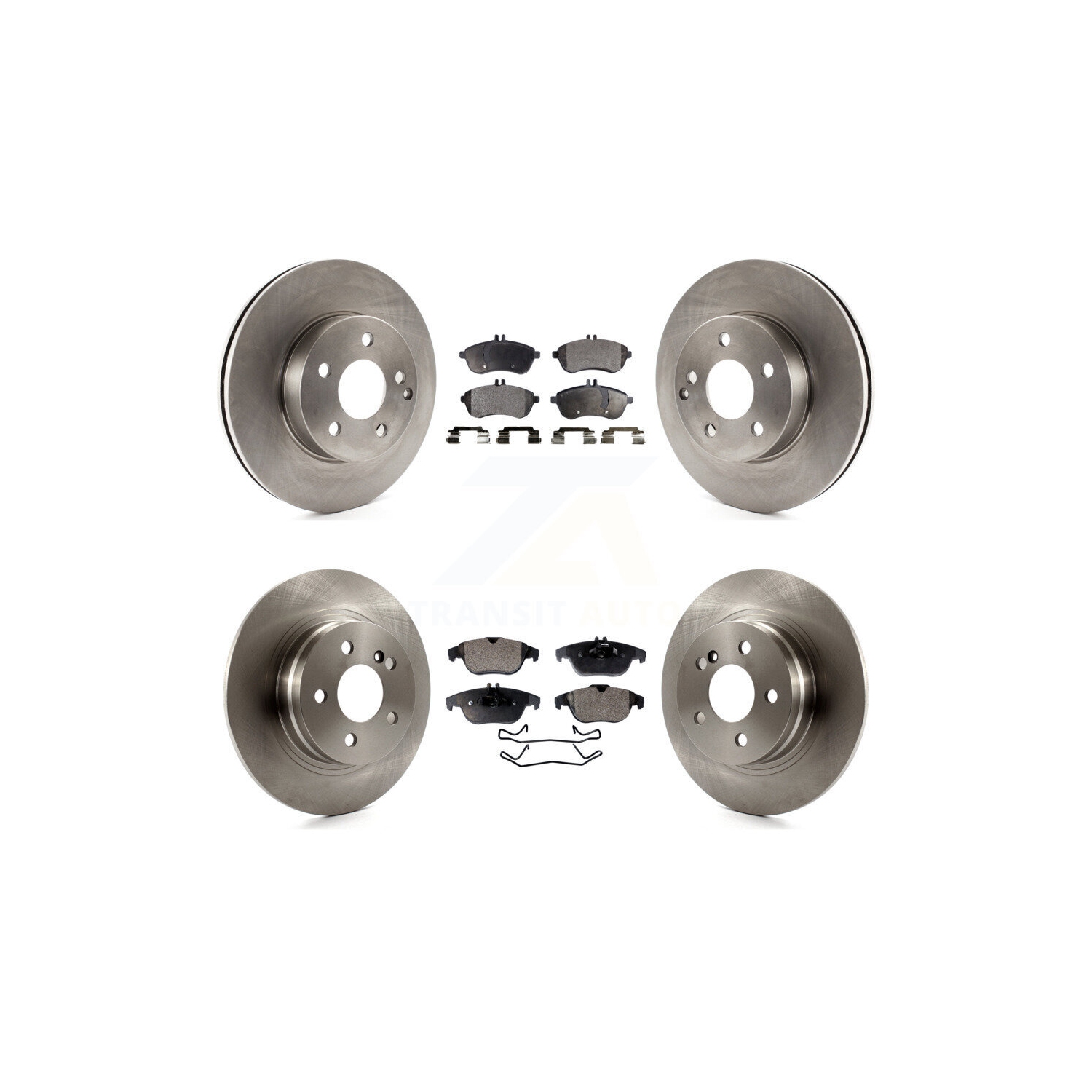 Front Rear Disc Brake Rotors And Ceramic Pads Kit For Mercedes-Benz C250 C230 K8T-101515