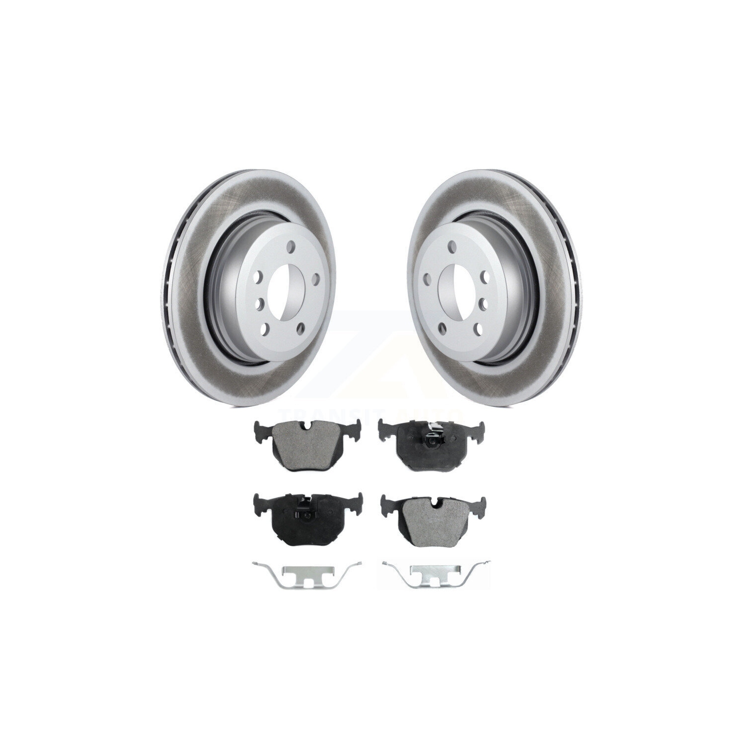 Rear Coated Disc Brake Rotors And Semi-Metallic Pads Kit For 2004-2010 BMW X3 KGF-101423