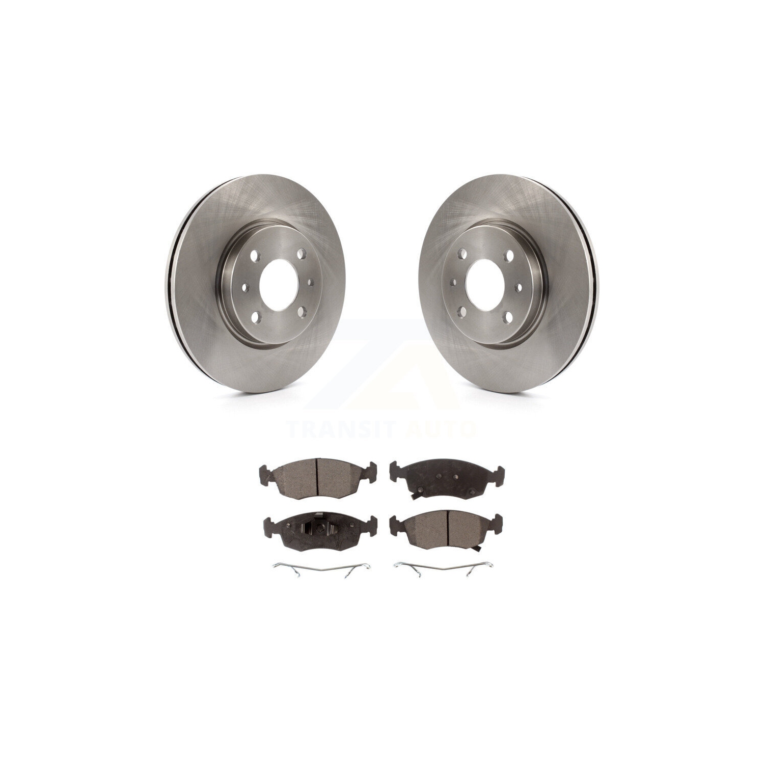 Front Disc Brake Rotors And Semi-Metallic Pads Kit For Fiat 500 K8F-100589