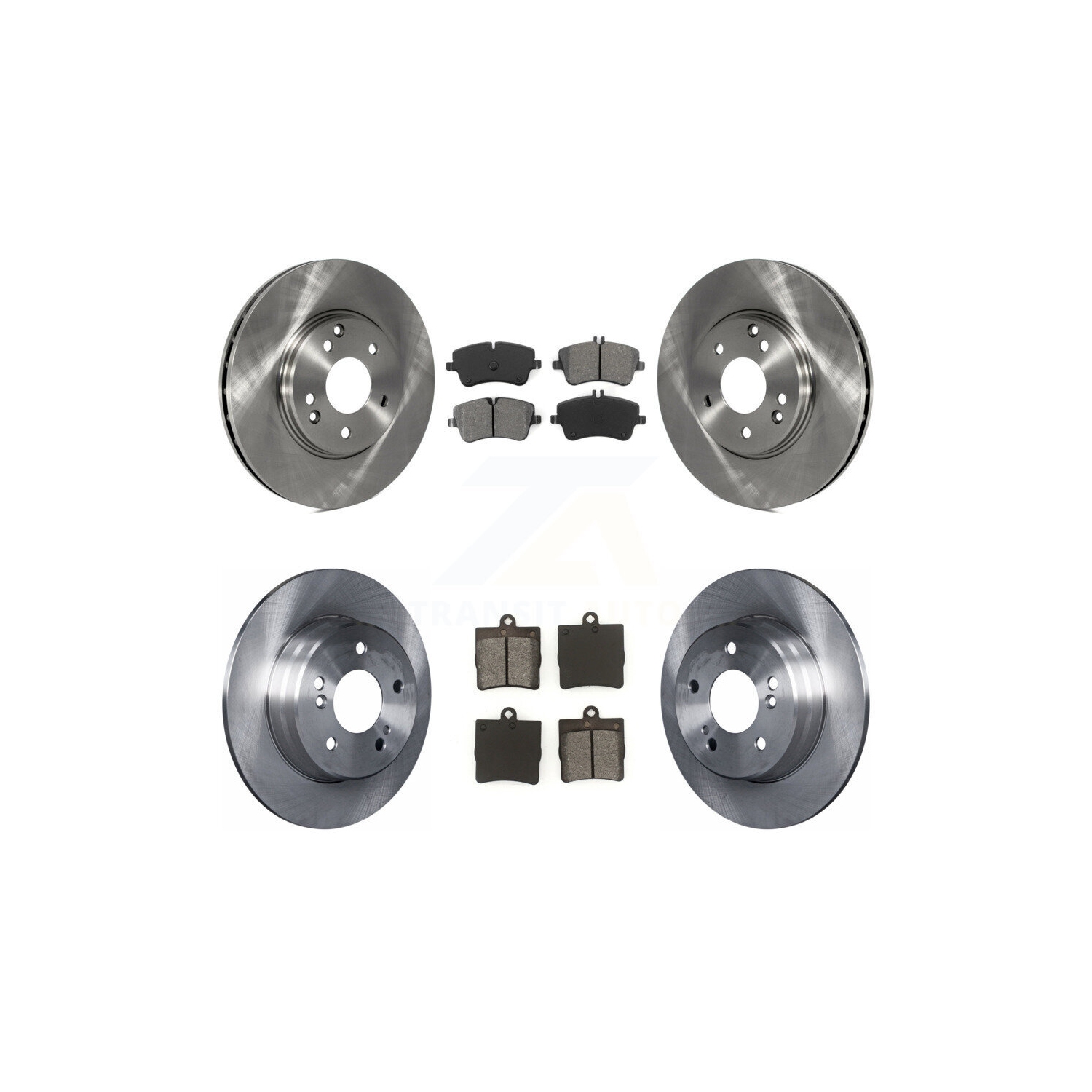Front Rear Disc Brake Rotors And Semi-Metallic Pads Kit For Mercedes-Benz SLK280 SLK300 K8S-101100