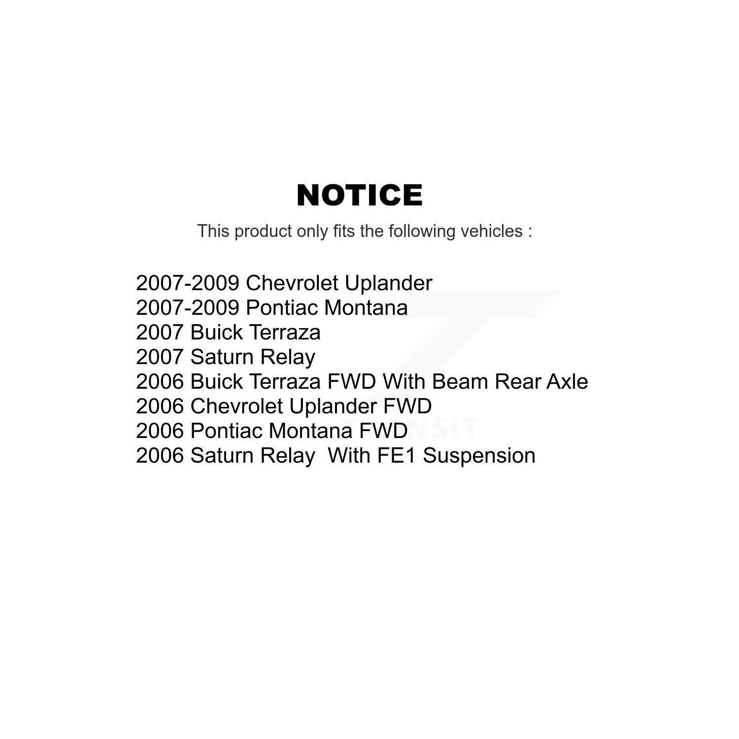 Rear Brake Rotor And Ceramic Pad Kit For Pontiac Montana Chevrolet Uplander Buick Terraza K8C-101655